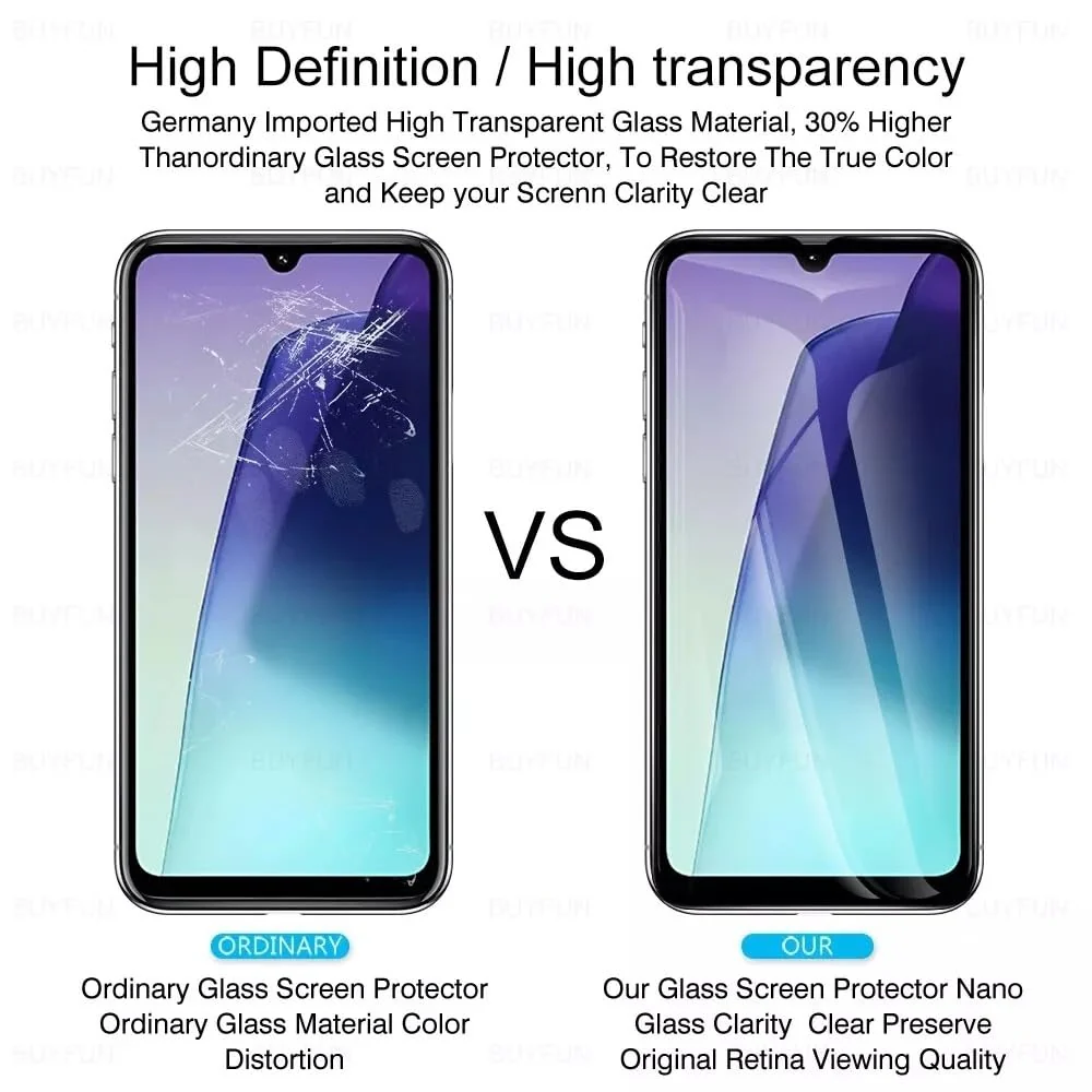 DL3 Mobilak Screen Protector for Xiaomi Redmi 14C 4G/Poco C75, Tempered Glass Screen Saver Premium HD Protective, Scratch Resistant, NO-Bubble, 9H Hardness, Full Coverage Film - Clear