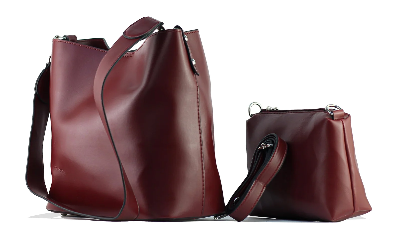 Mobigon Women’s 2-in-1 Hobo Shoulder Bag Set, Premium Handbag with Studded Details, Magnetic Snap Closure, Mini Crossbody Pouch with Zipper & Adjustable Adjustable Strap