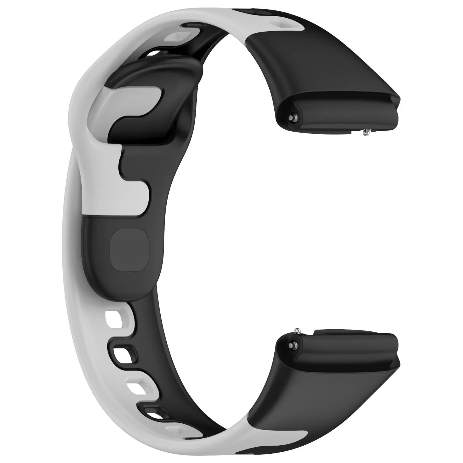 DL3 Mobilak Strap Silicone Compatible With Xiaomi Redmi Watch 3 Active/Redmi Watch 3 Lite, Sport Silicone Watch Band Wrist Strap, Bracelet Wristband Wrist Strap - Black & Gray