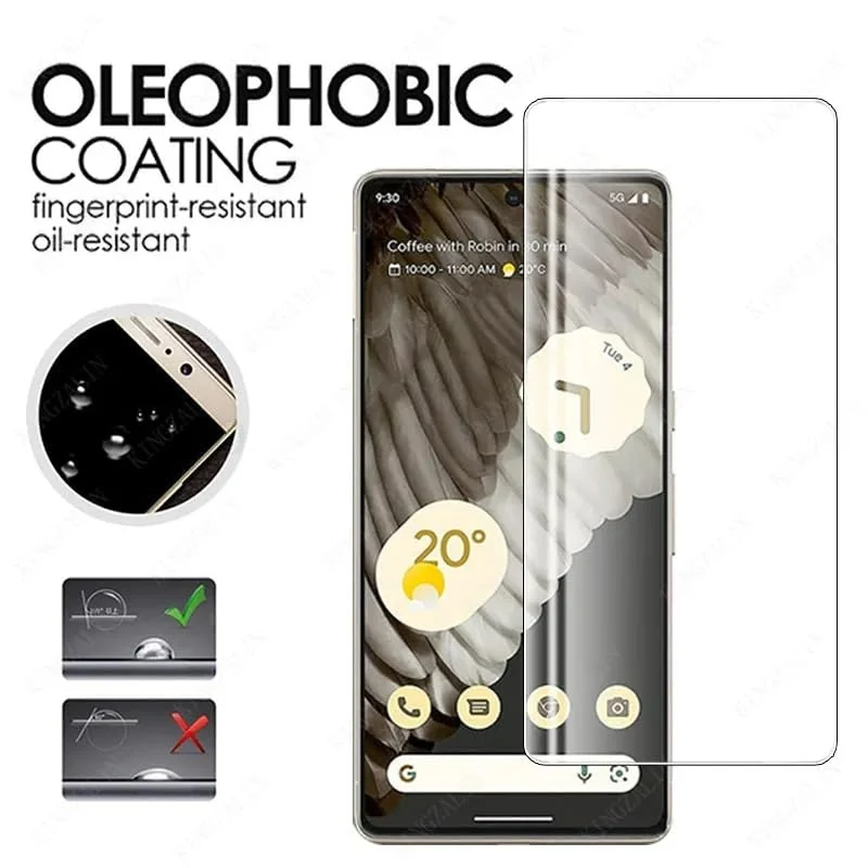 DL3 Mobilak Full Glass Screen Protector For Google Pixel 6 Pro/Pixel 7 Pro UV Tempered Glass Full Glue Cover Screen Protector For Google Pixel 6 Pro/Pixel 7 Pro Fingerprint Unlock Screen Glass Film - Clear