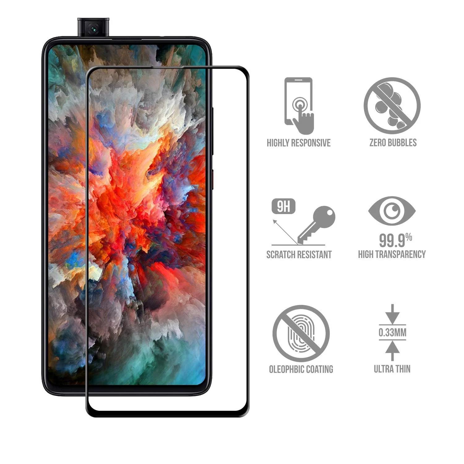 DL3 Mobilak for Xiaomi Mi 9T / Mi9T Pro/Redmi K20 / K20 Pro Tempered Glass Screen Protector, 9H Hardness Anti-Scratch Tempered Glass flim, Case Friendly, Anti-Scratch - Clear