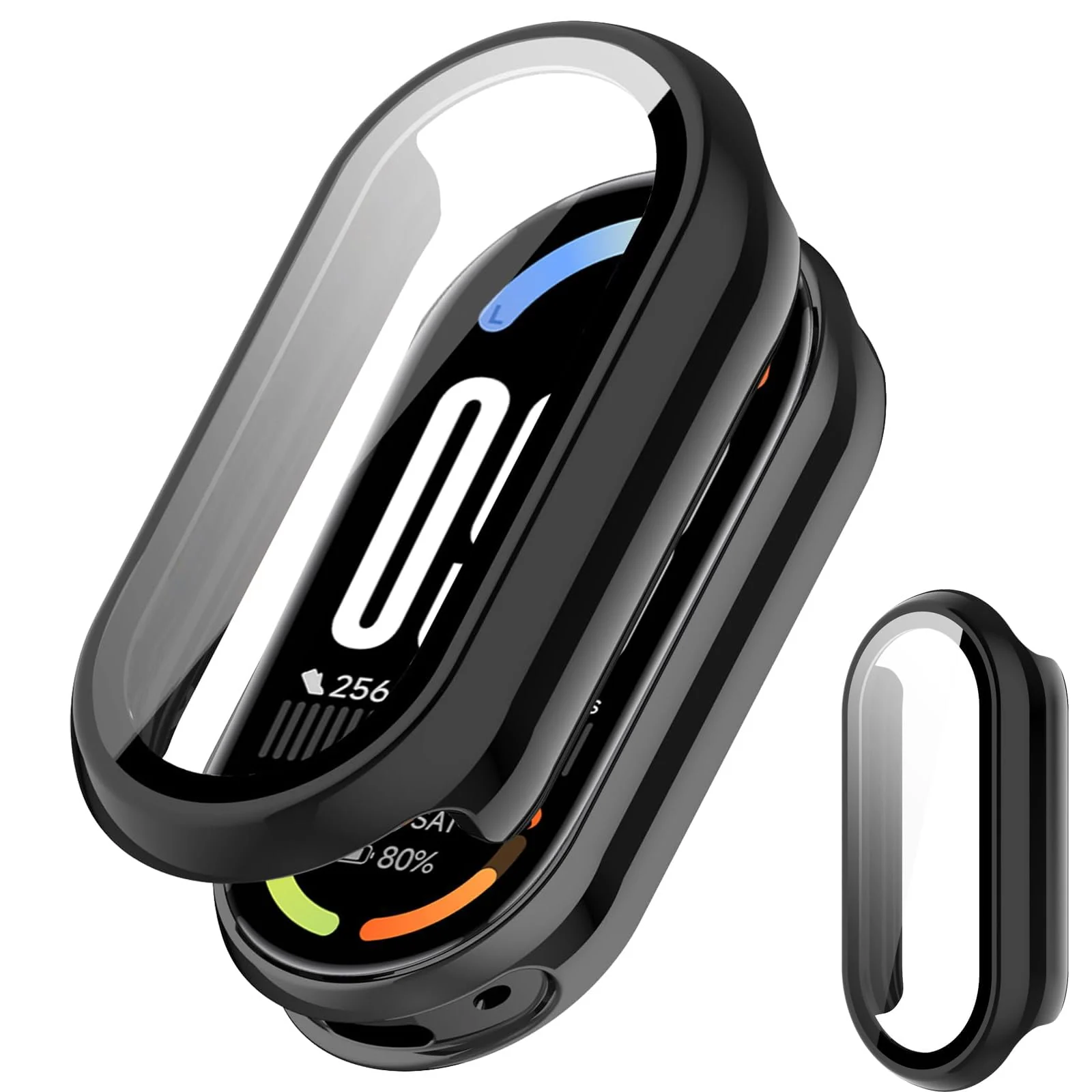 DL3 Mobilak PC Protective Case for Xiaomi Smart Band 10 with Shockproof Design - Black