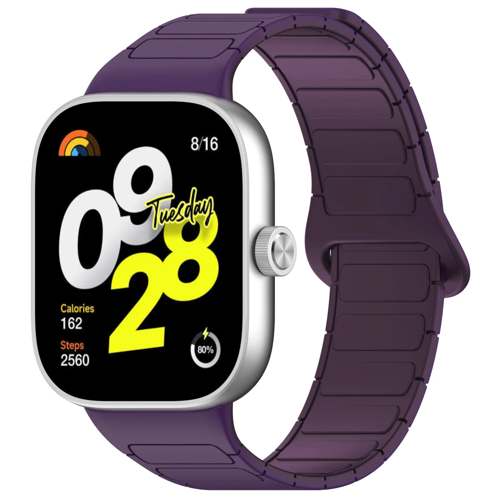 DL3 Mobilak Magnetic Strap for Redmi Watch 4/5/6/Xiaomi Smart Band 8 Pro/Band 9 Pro Replacement Straps Strong Silicone, Easy to Wear, Waterproof, Sporty, Daily Wear Watchbands for Men and Women