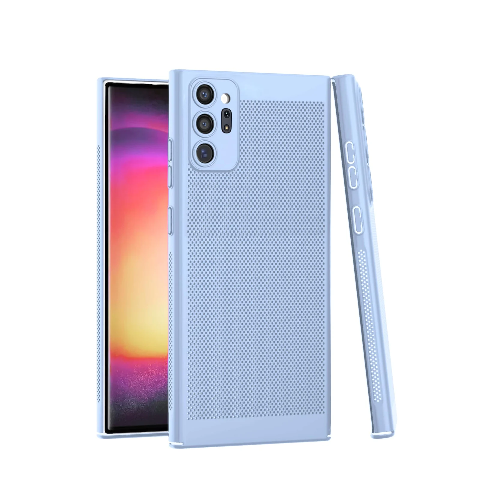 DL3 Mobilak Heat-Dissipation Hard PC Case with Built-In Camera Lens Protector for Samsung Galaxy Note 10 Plus - Baby Blue