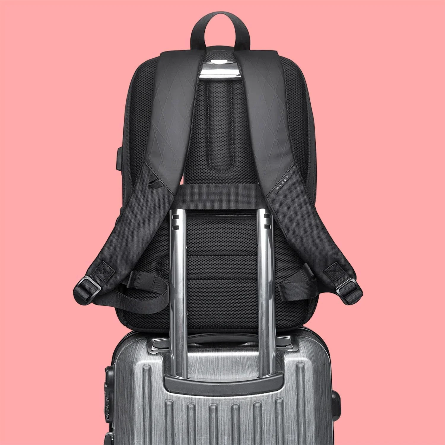 Mobigon Business Laptop Backpack, 15.6 Inch Travel Laptop Bag Rucksack with USB Charging Port, Water-Resistant Bag Daypack for Work College Computer Men Women Backpack - Gray