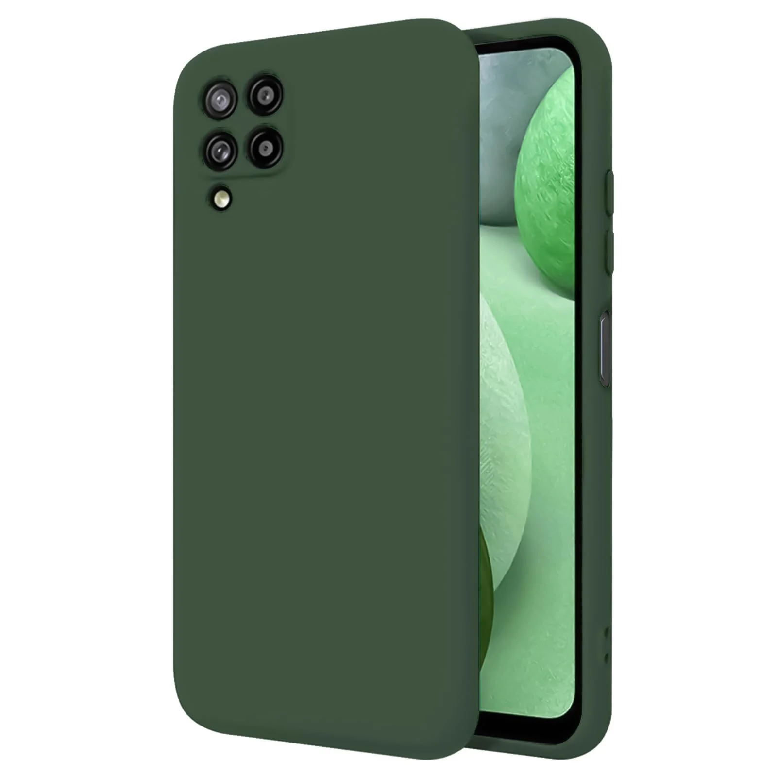 DL3 Mobilak Samsung Galaxy A12 / M12 Case, Soft Flexible Silicone Gel Rubber Bumper Cover, Full Body Shockproof Protective Phone Case - Green
