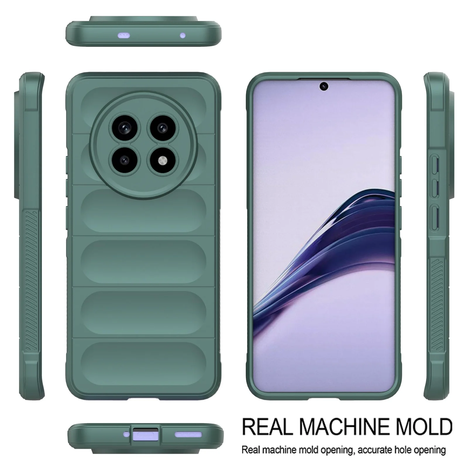 DL3 Mobilak Flexible Silicone and TPU Protective Case with Camera Protection for realme 13 Pro / realme 13 Pro Plus 5G - Green