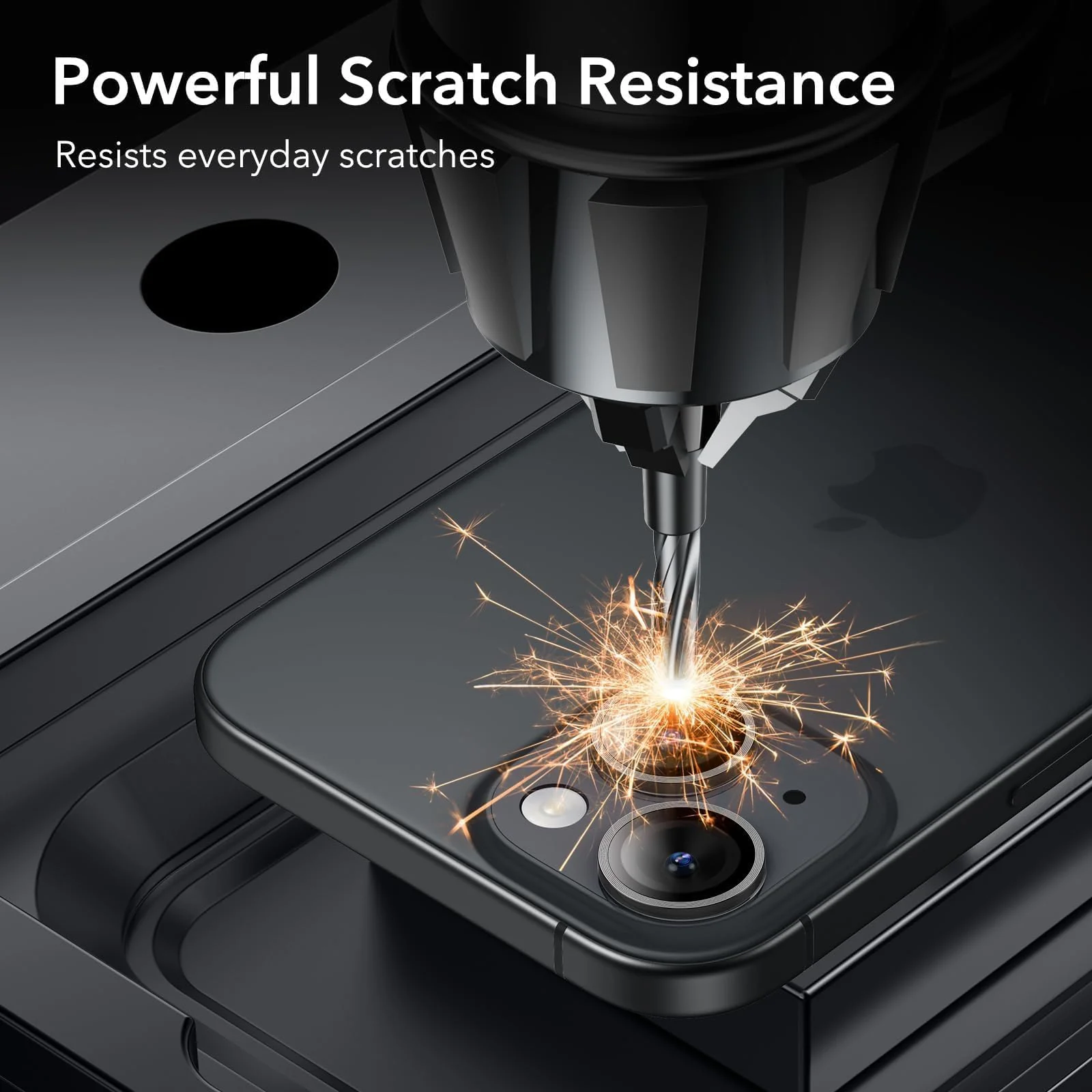 DL3 Mobilak Camera Lens Protector Compatible with [iPhone 13/13 mini] | Impact Protection - High Clarity and Scratch/Fingerprint Resistant 9H Tempered Glass with Aluminum Trim - Black