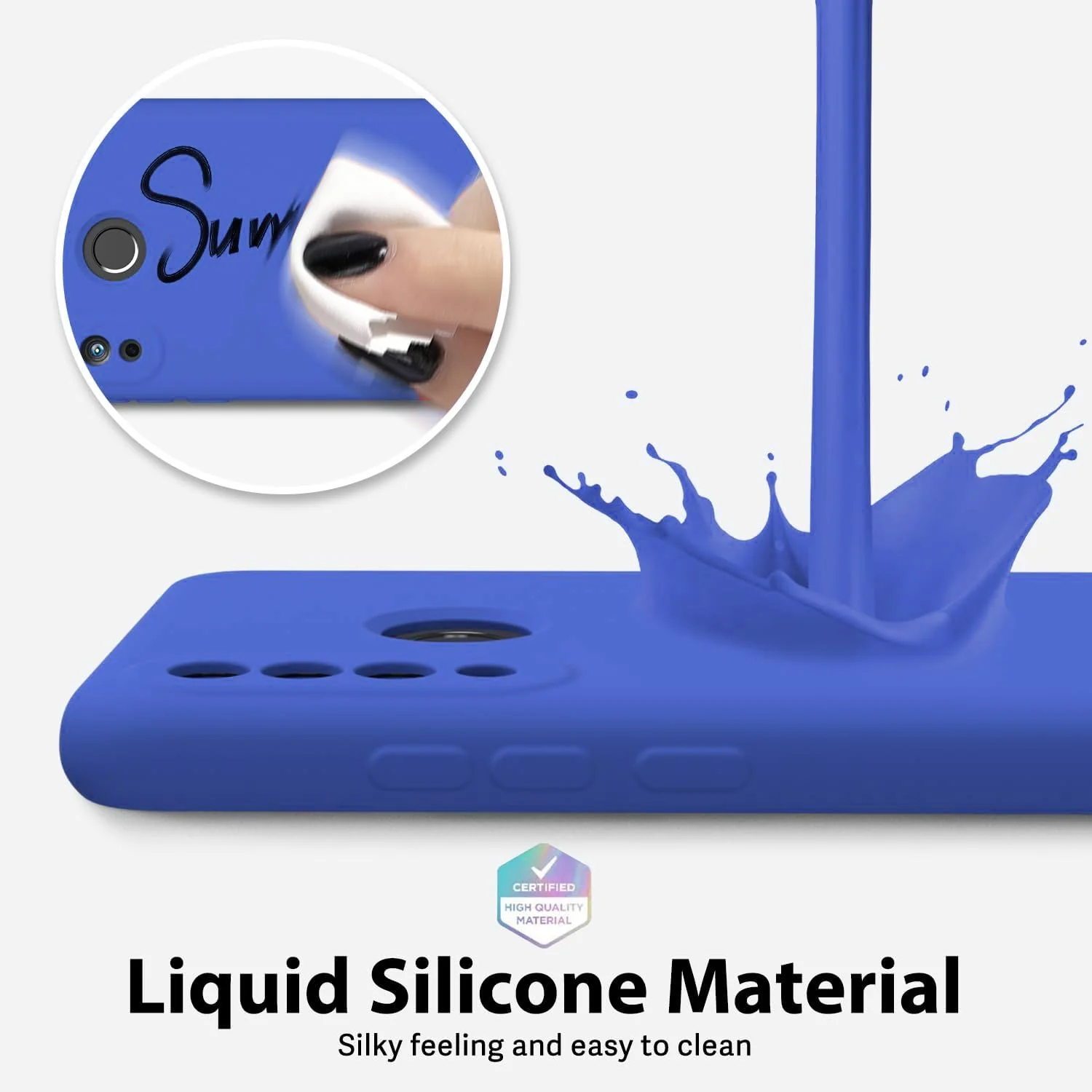 DL3 Mobilak Silicone Protective Case for Huawei P30 Lite / Nova 4E, Shock-absorbing protection, Scratch-resistant surface, Soft microfiber lining - Light Blue