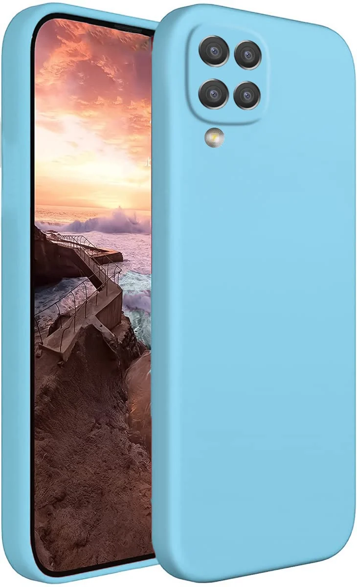 Dl3 Mobilak Samsung Galaxy M53 Case,Soft Flexible Silicone Gel Rubber Bumper Cover,Slim Fit Full Body Shockproof Protective Phone Case (Sky Blue)