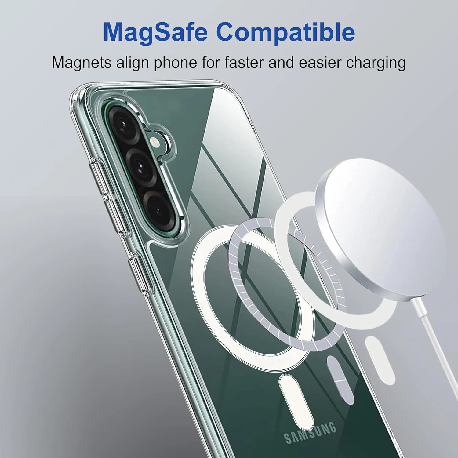 DL3 Mobilak for Samsung Galaxy A57 5G Case [Compatible with MagSafe] [Strong Magnet] Magnetic Slim Thin Bumper Phone Cover, Lightweight, and Durable for Enhanced Protection and Style - Clear
