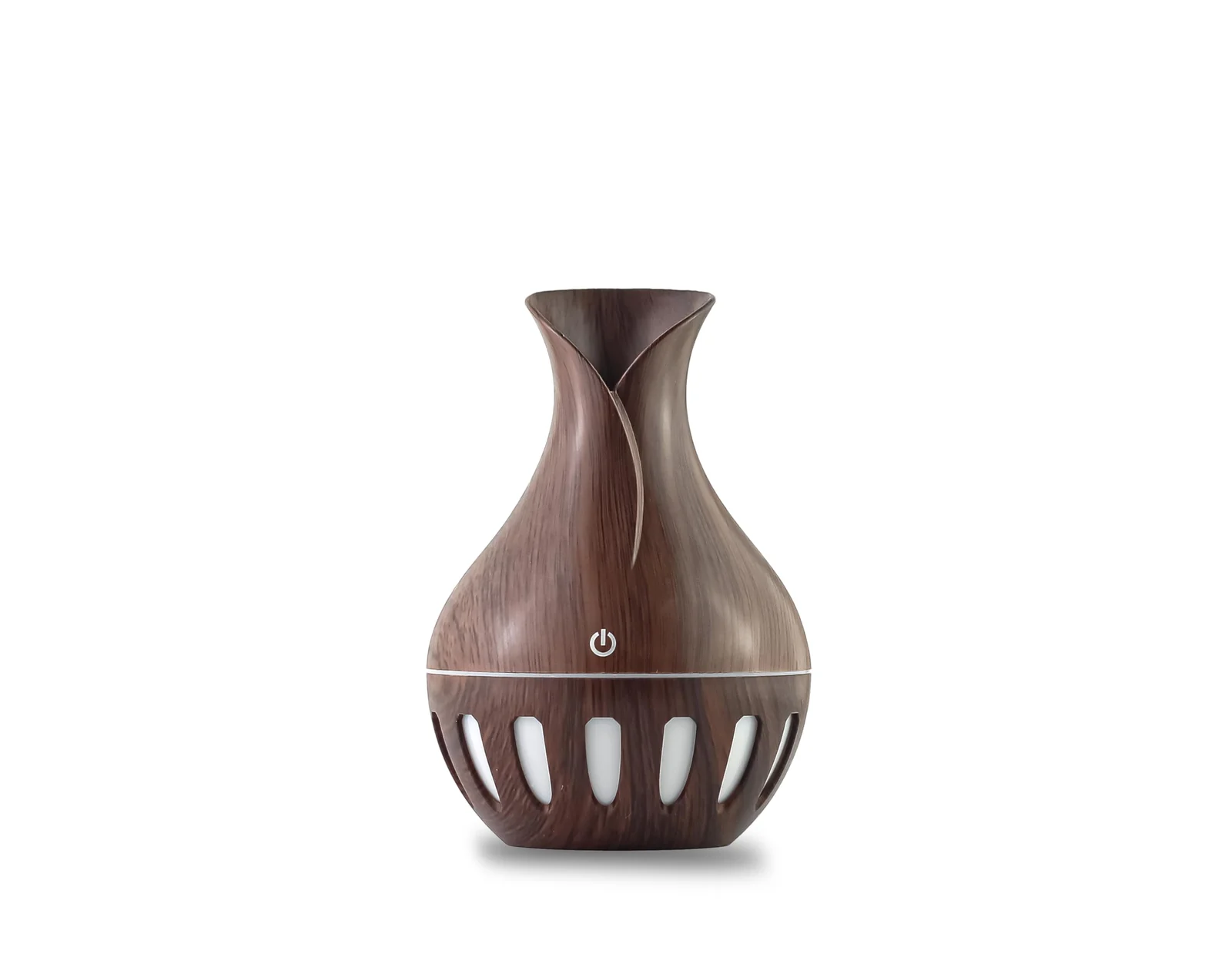 mobigon Wood Cool Mist Ultrasonic Humidifier for Room Moisture, Aroma Diffuser for Home, 200ml Essential Oil Diffuser with 7 Colorful Night Light, Auto Shut-Off, Home, Office, car (A.White)