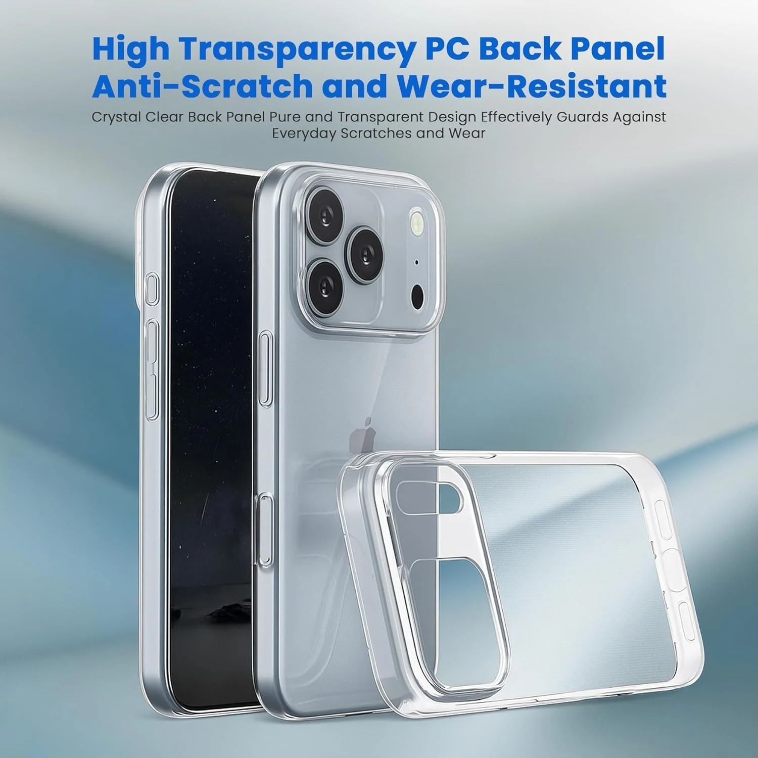 DL3 Mobilak Case Compatible with iPhone 17 Pro Max Case Crystal Soft TPU Gel Case Flexible Silicone Anti-Scratch TPU Cover - Clear