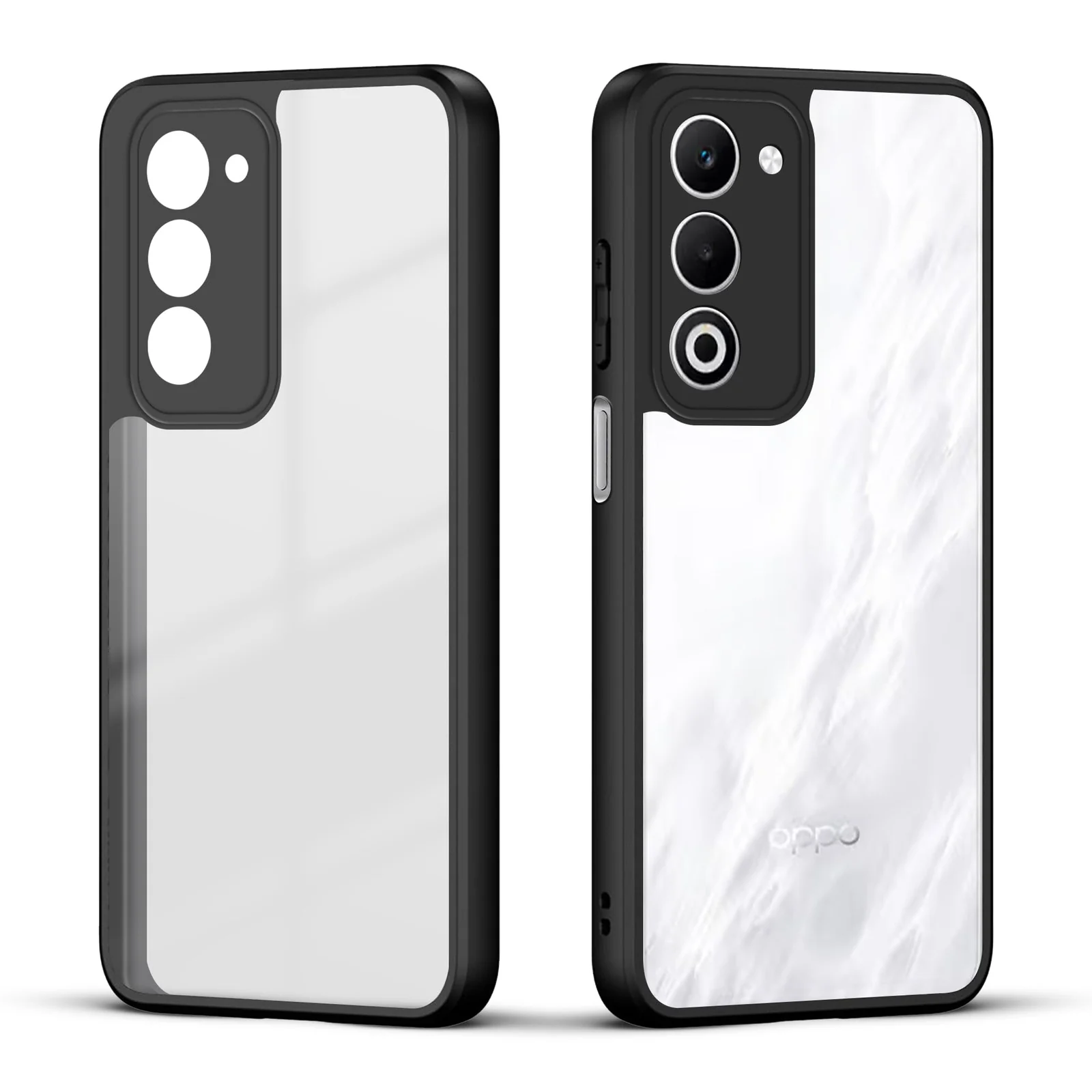 DL3 Mobilak Clear TPU Case for OPPO A5 4G, Camera protection, Shock-absorbing protection, Scratch-resistant surface - Black
