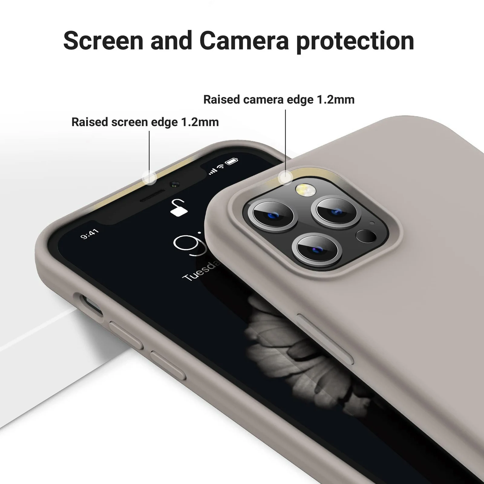 DL3 Mobilak Liquid Silicone Protective Case with Soft Microfiber Lining for iPhone 11 Pro (5.8 Inch) - Of White