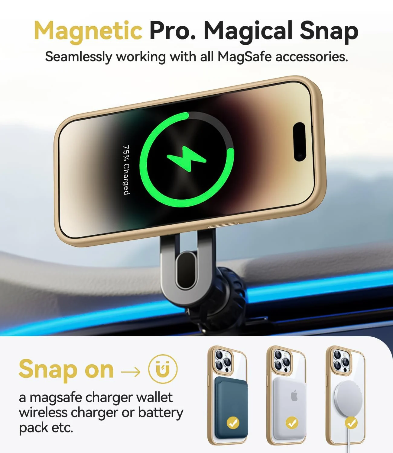 DL3 Mobilak Phone Case for iPhone 12 Pro Max (6.7 Inch) - Desert - Magnetic, Wireless Charging Compatible - Military Protection - Non-Yellowing, Anti-Scratch - Polycarbonate - Desert