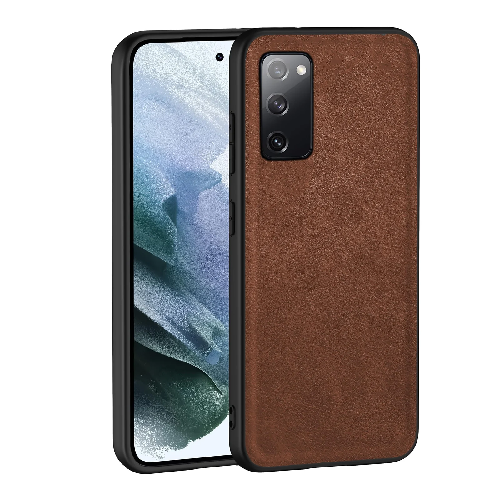 Dl3 Mobilak Case for Samsung Galaxy S20 FE Leather Case,Anti-Drop, Anti-Shock, Non-Slip Texture,Simple Cell Phong Cover (Black)