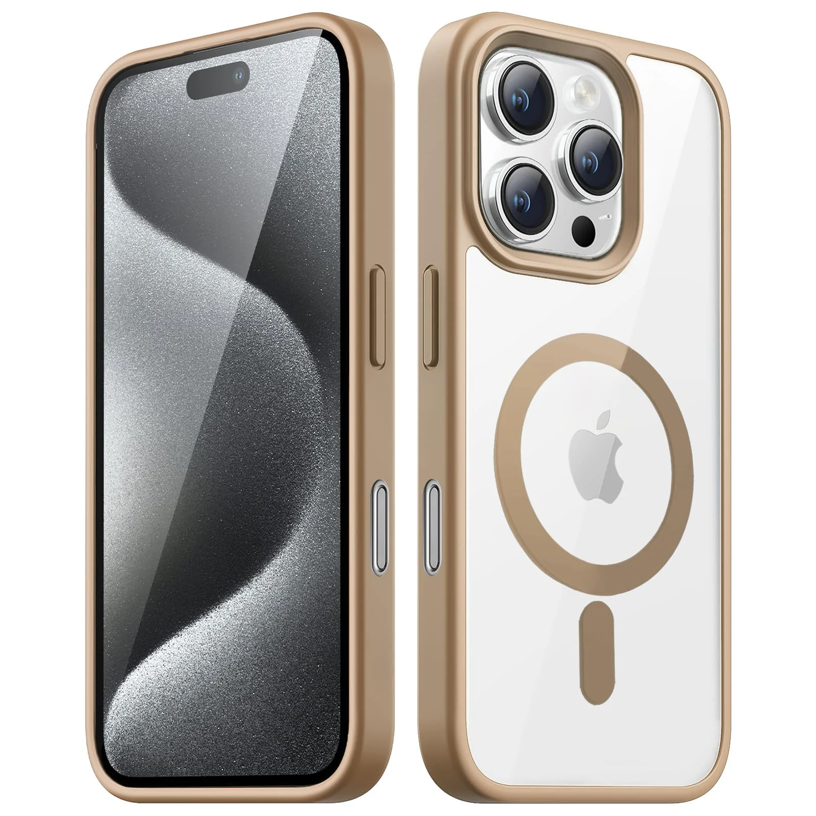 DL3 Mobilak Translucent Matte Case for iPhone 16 Pro 6.3-Inch Compatible with, Compatible with MagSafe accessories, Shock-absorbing protection, Scratch-resistant surface - Desert