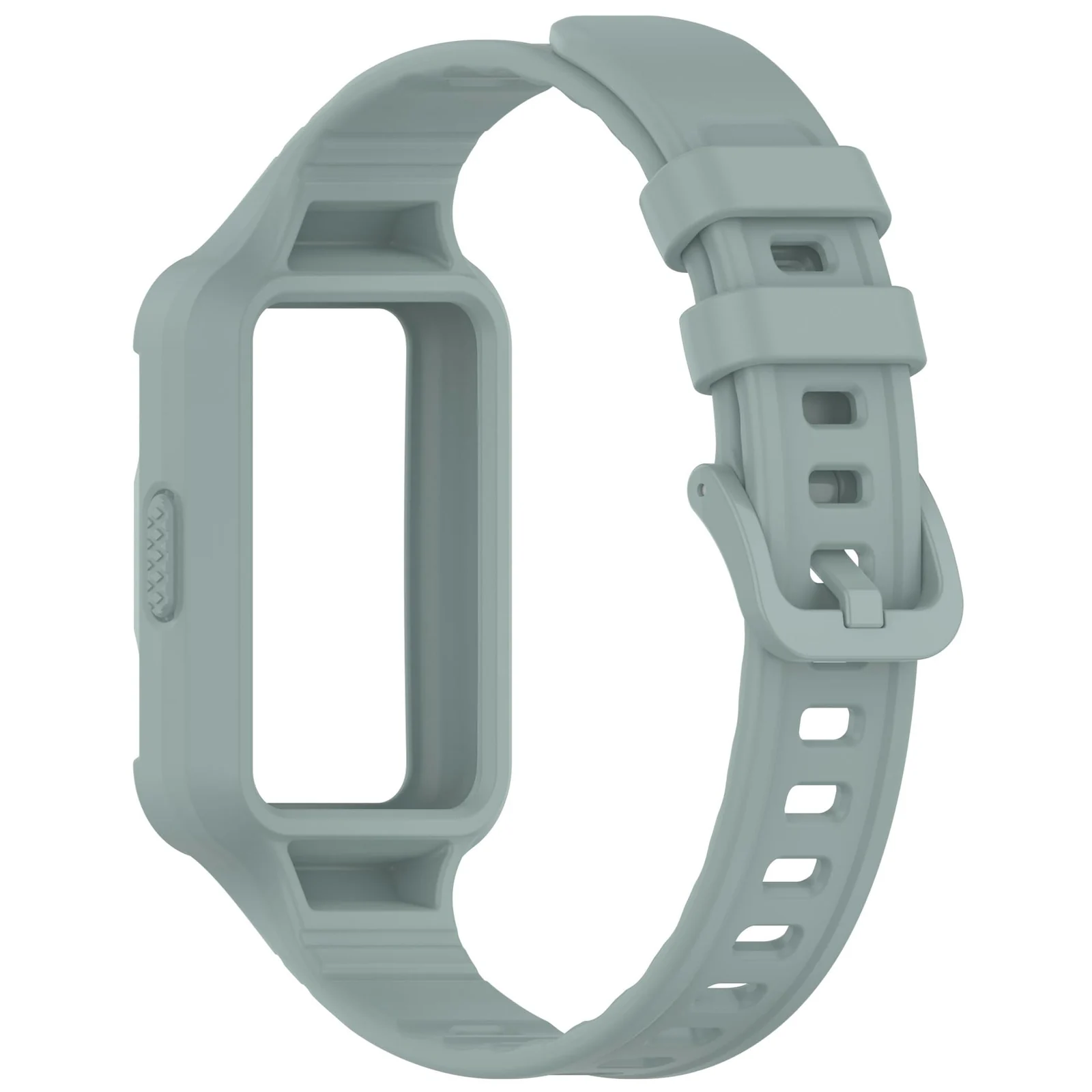 MOBIGON Rugged Silicone Strap with Bumper Case for Huawei Band 11, Pine Green