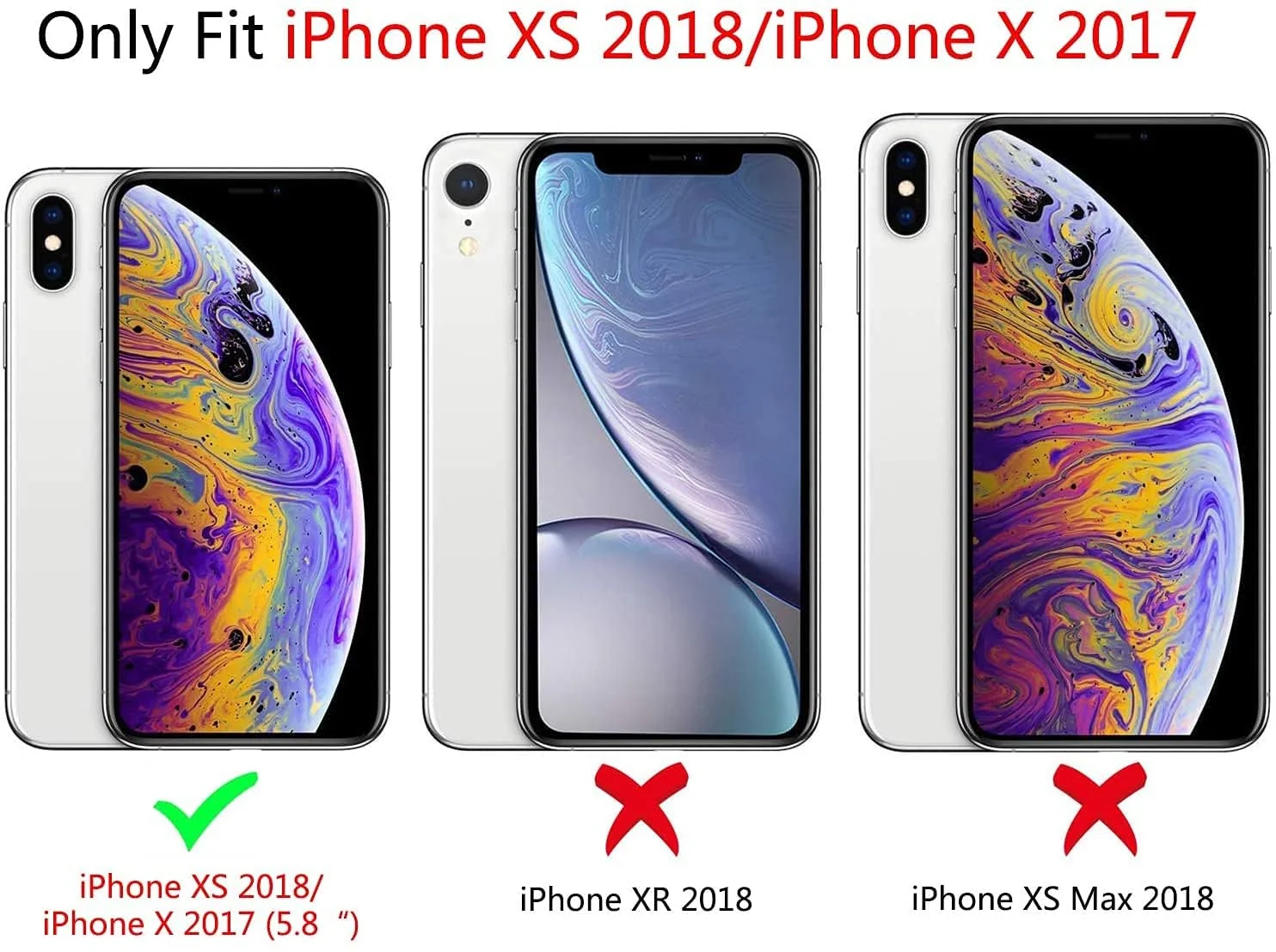 DL3 Mobilak Clear TPU Case for iPhone X / iPhone XS, Compatible with MagSafe accessories, Camera protection, Shock-absorbing protection - White