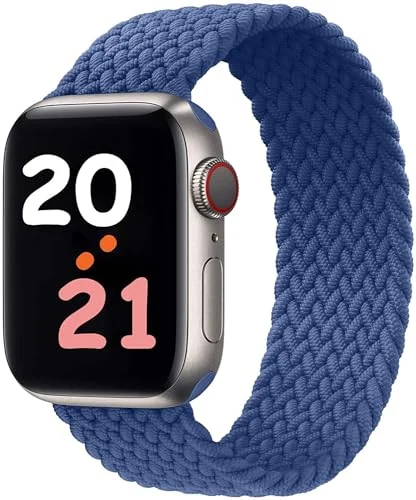 Medium — DL3 Mobilak Braided Solo Loop Band For Apple Watch Band 49mm 45mm 44mm 42mm, Replacement Wristband Nylon Strap for iWatch Series SE 9/8/7/6/5/4/3/2/1/Ultra/Ultra 2 (Medium)
