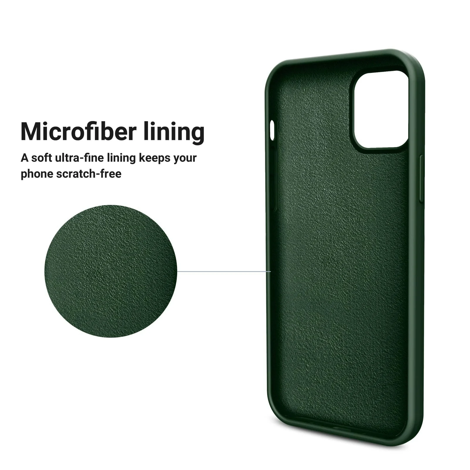 DL3 Mobilak Liquid Silicone Protective Case with Soft Microfiber Lining for iPhone 14 Pro Max (6.7 Inch) - Green 2
