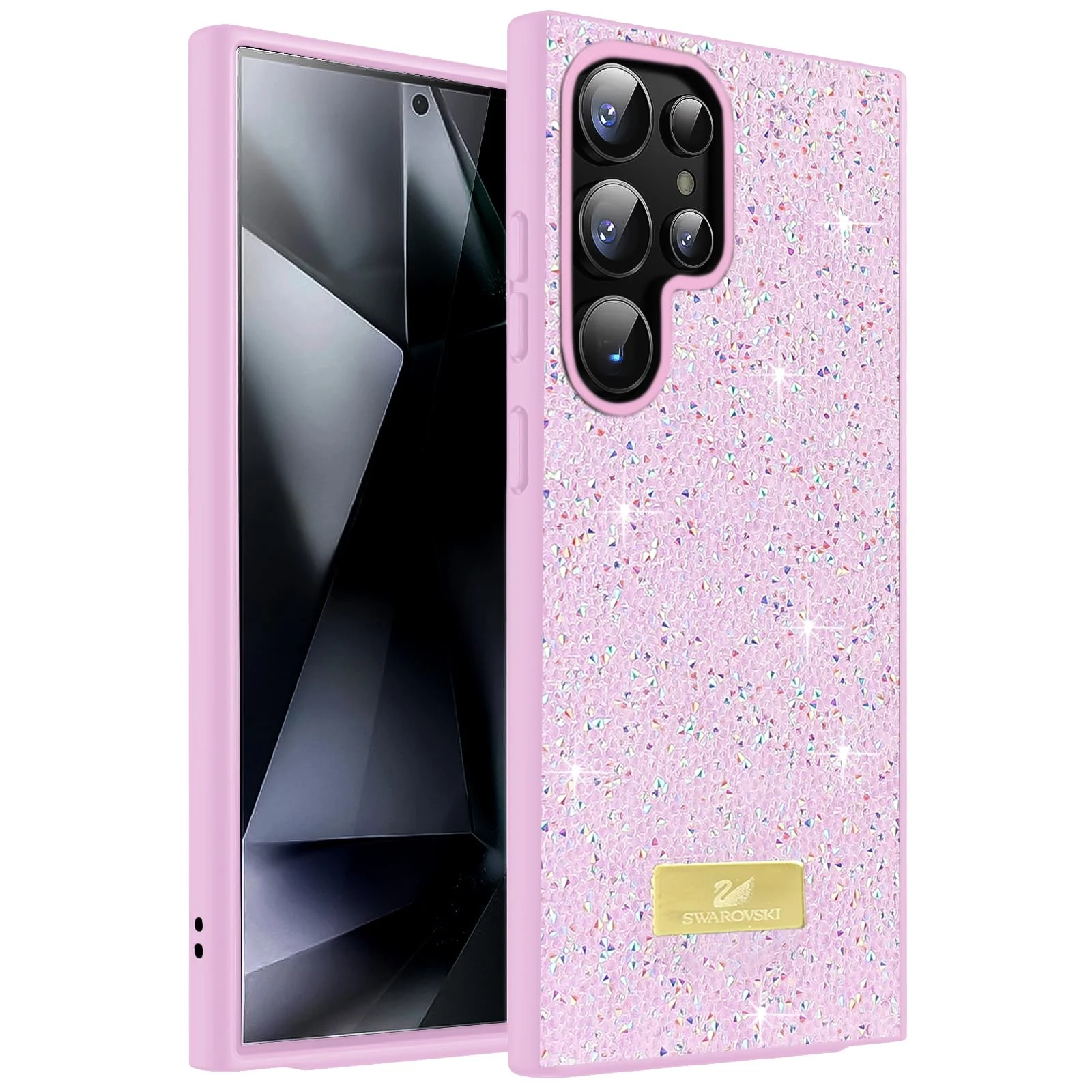 DL3 Mobilak Case for Samsung Galaxy S24 Ultra Glitter, Sparkle Diamond Crystal Bling with Bling, Thin Lightweight Full Body Shockproof Anti-Scratch Protective Cover
