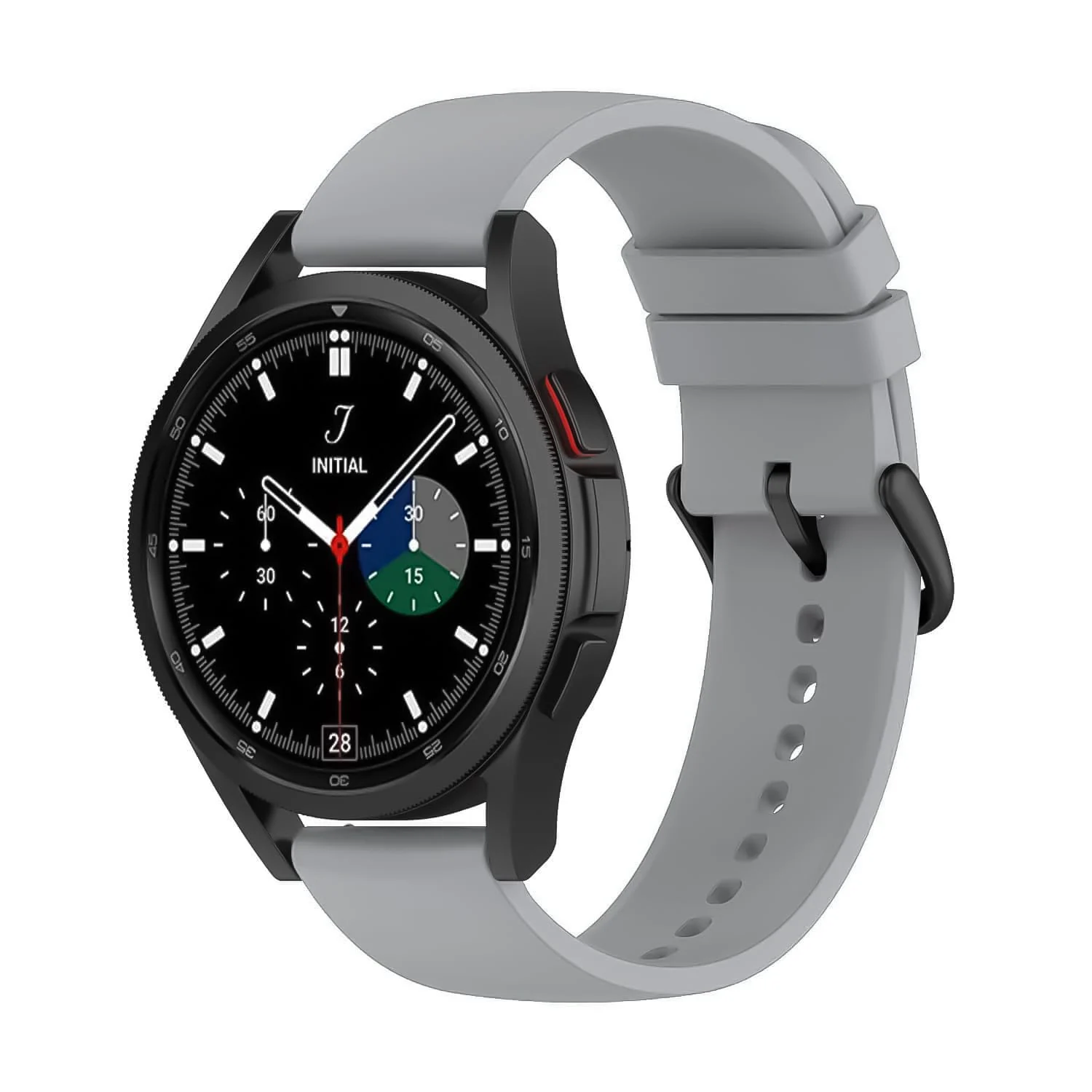DL3 Mobilak Silicone Buckle Band 22MM Strap For Xiaomi Redmi Watch 5 Active/5 Lite/Samsung Galaxy Watch 3 45mm/Watch 46mm/Gear S3/Huawei watch GT5 GT4 GT3 GT2 GT 46MM/GT2E/GT3 Pro GT 5 Pro - Gray