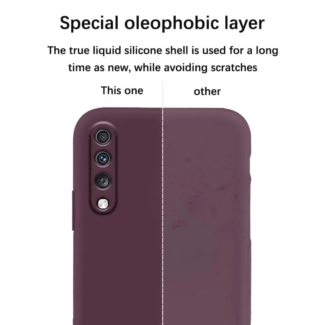 DL3 Mobilak Soft Silicone Gel Bumper Case for Samsung Galaxy A70 / A70s - Wine Red