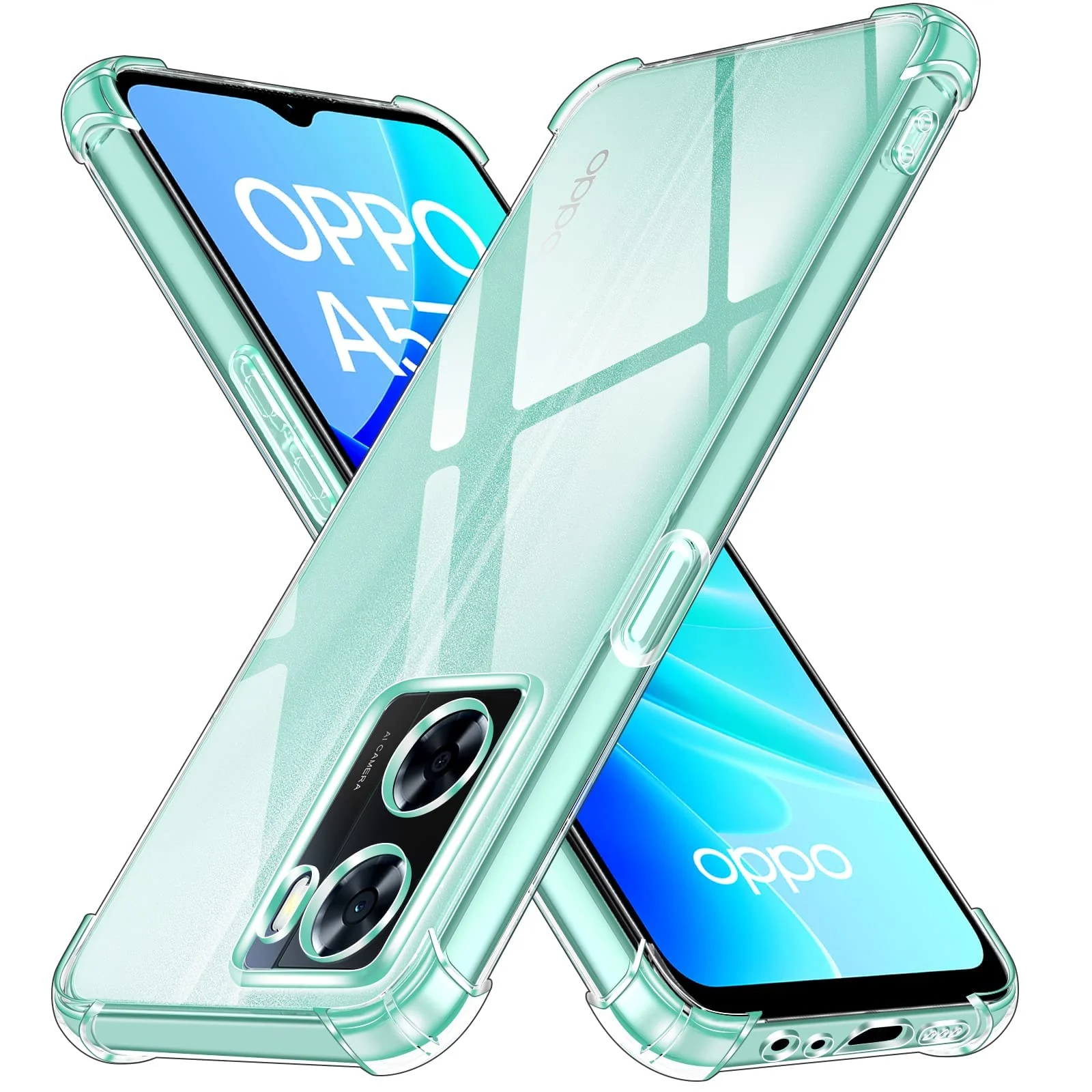 DL3 Mobilak Clear TPU Case for OPPO A77 4G / A57 4G / A57s / A77s, Camera protection, Shock-absorbing protection, Non-slip grip - Clear