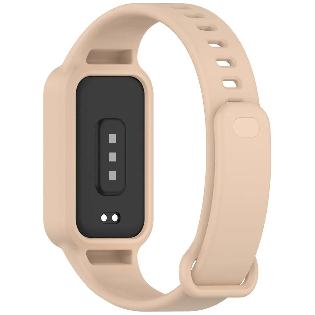 DL3 Mobilak Compatible with Xiaomi Smart Band 9 Active/Xiaomi Redmi Smart Band 3 Replacement Silicone Wrist Strap Bracelet Band Soft And Durable Watch Accessories - Spring Pink