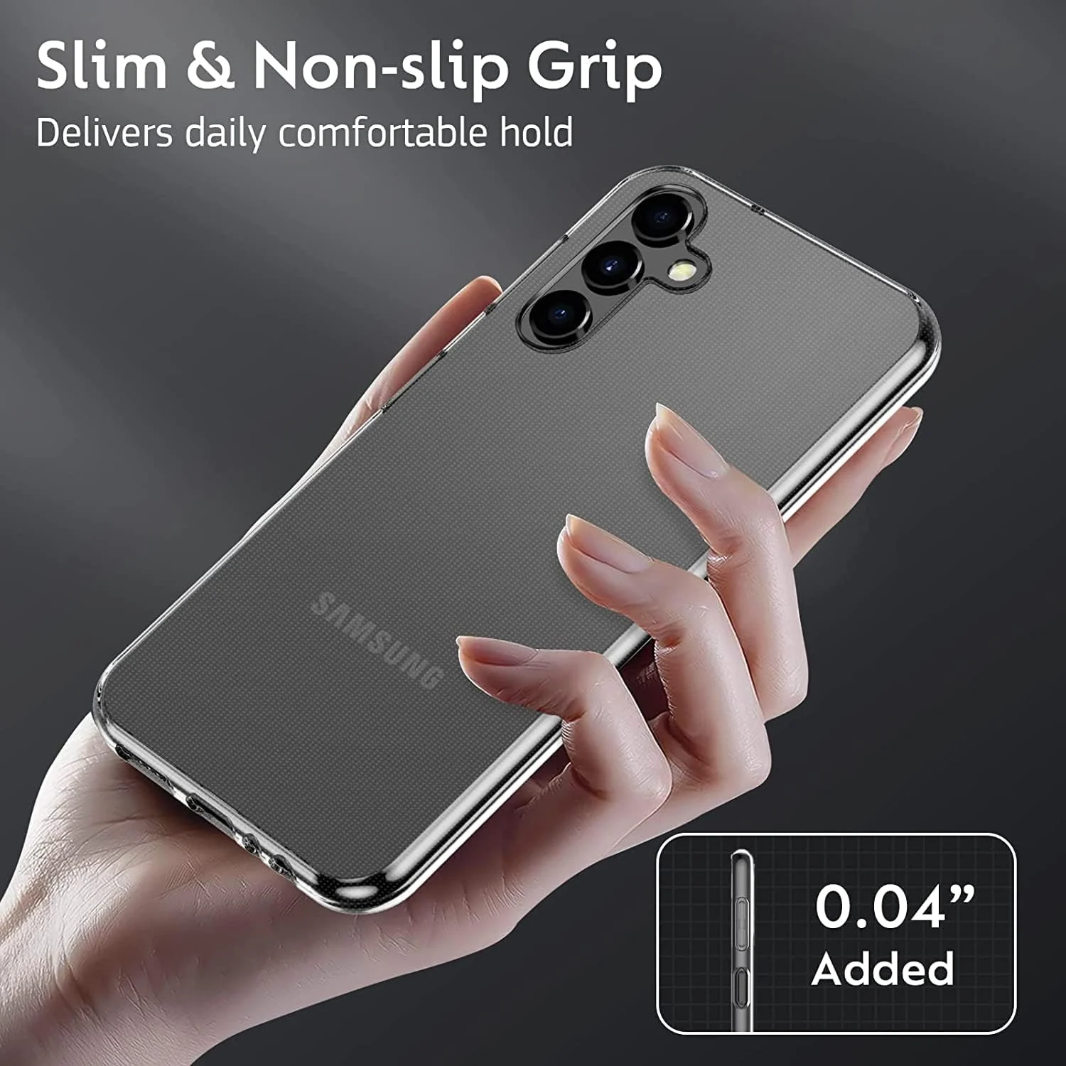 DL3 Mobilak Case Compatible with Samsung Galaxy A15 5G / 4G 6.5-Inch Case Crystal Soft TPU Gel Case Flexible Silicone Anti-Scratch TPU Cover - Clear
