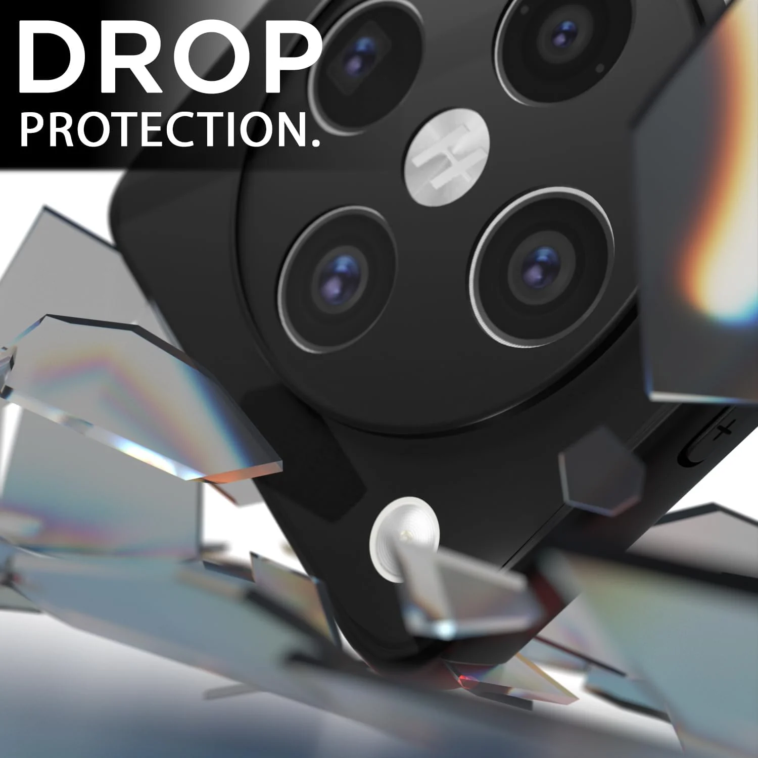 DL3 Mobilak Clear PC and TPU Protective Case for OPPO Find X8 Pro 5G with Camera Protection and Military-Grade Protection - Black