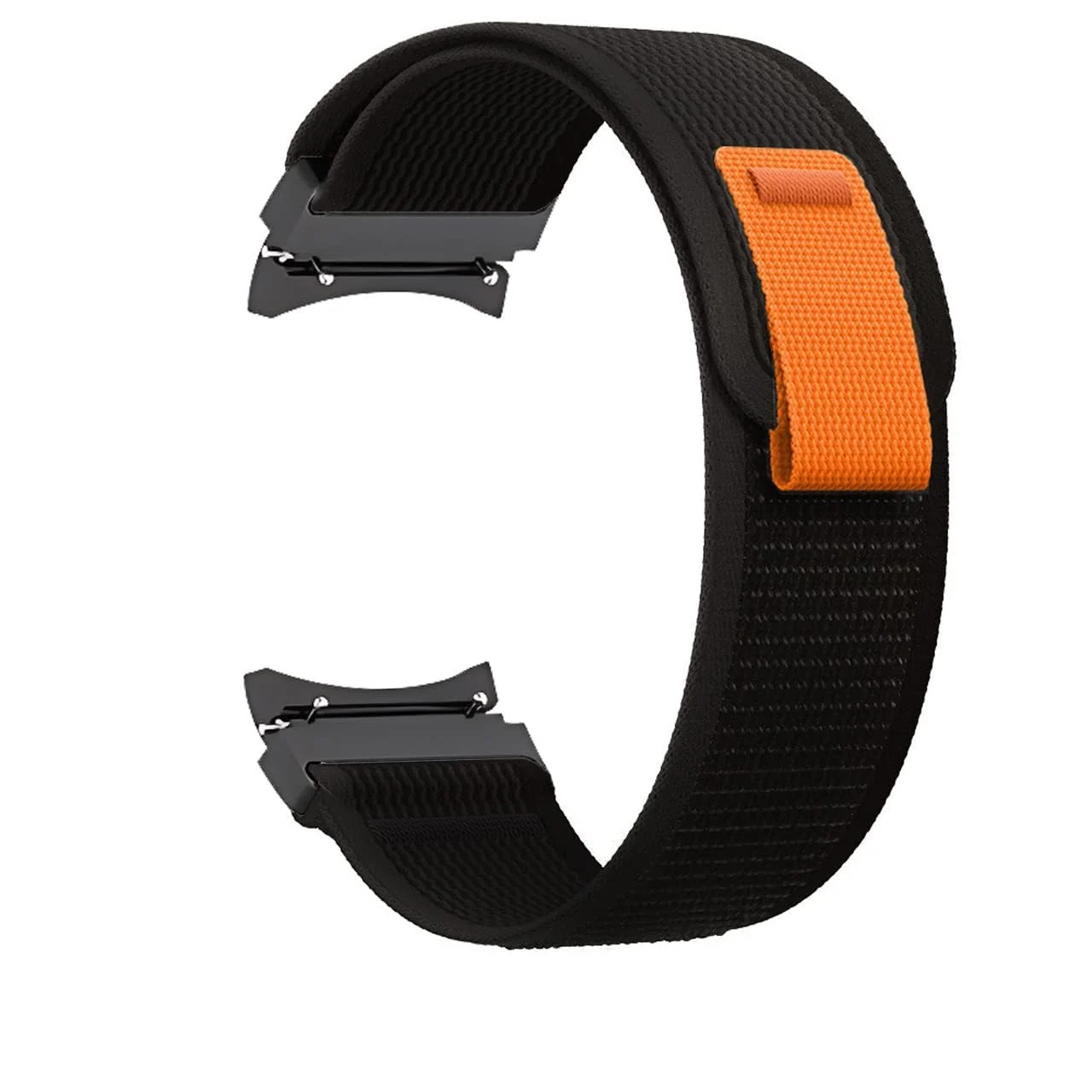 DL3 Mobilak No-Gap Nylon Watch Bands Compatible with Samsung Galaxy Watch 6 5 4 Band 40mm 44mm/Watch 5 Pro Band 45mm/Watch 6 4 Classic Band 42mm 43mm 46mm 47mm, Alpine Loop Woven Sport Strap Men Women - Trail Black