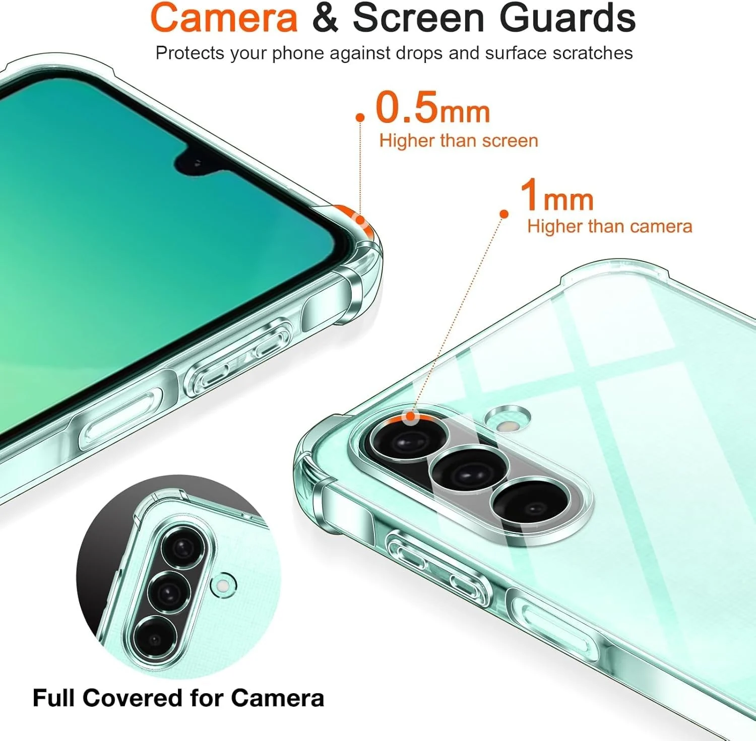 DL3 Mobilak Clear TPU Protective Case for Samsung Galaxy A26 5G with Camera Protection and Shockproof Design - Clear