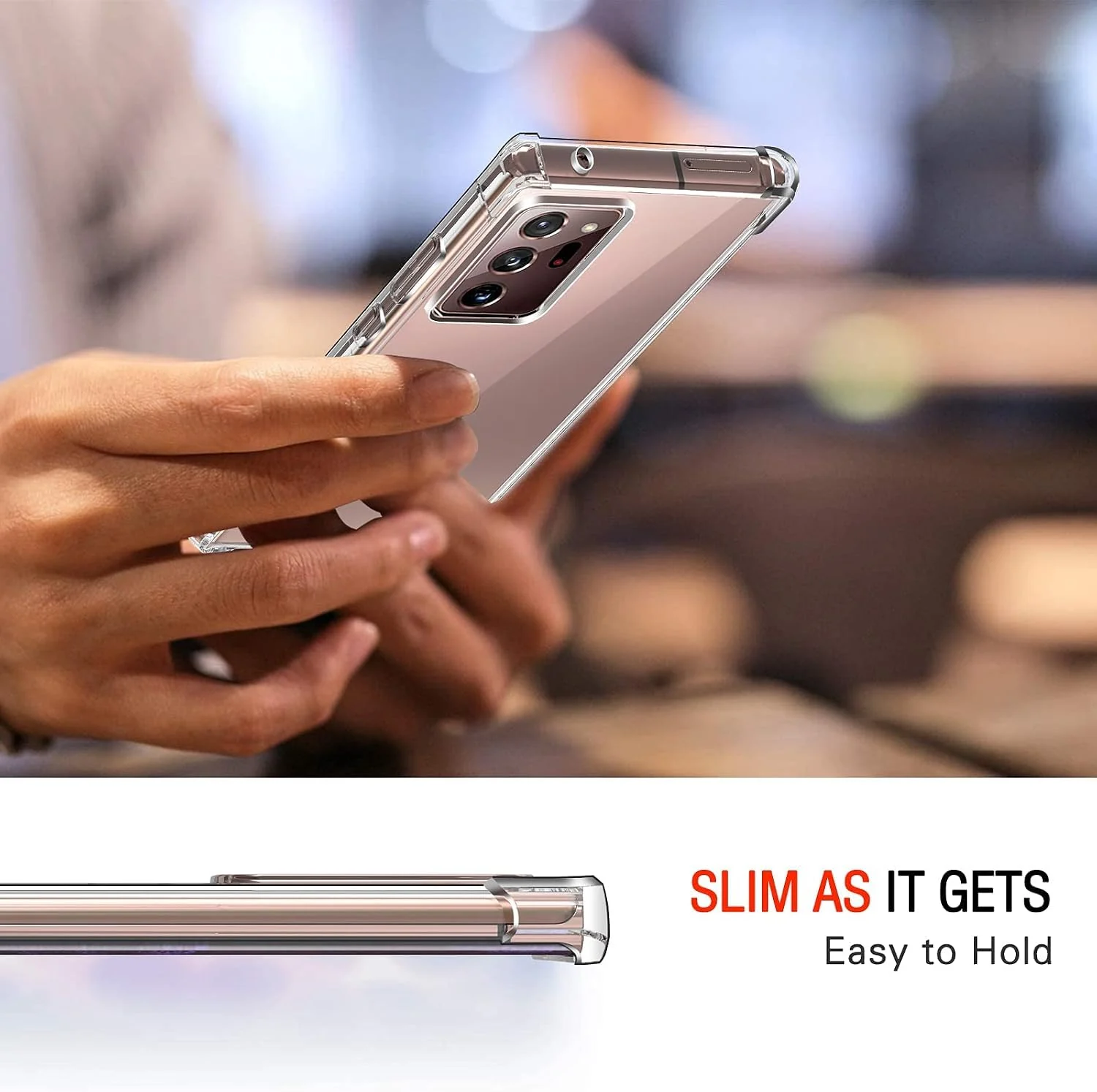 DL3 MOBILAK Clear Soft TPU Phone Case for Samsung Galaxy Note 20 Ultra 4G and Note 20 Ultra 5G - Clear