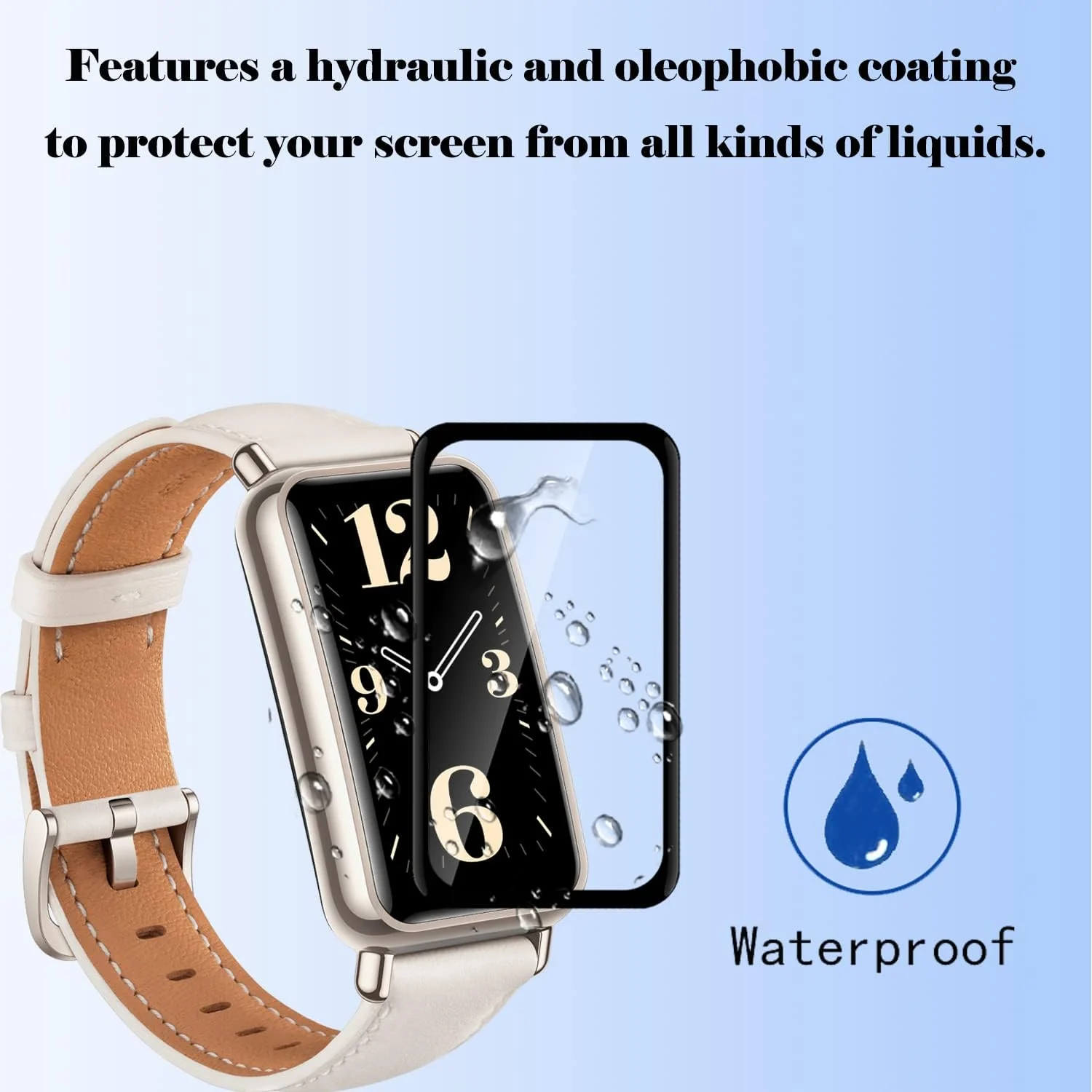 DL3 Mobilak Screen Protector For Huawei Watch Fit Mini, 3D Curved Soft Edge Protective Film [Anti-Scratch] [Bubble Free] [Ultra Shatterproof] [High Sensitive] (Not Glass) For Huawei Watch Fit Mini - Black