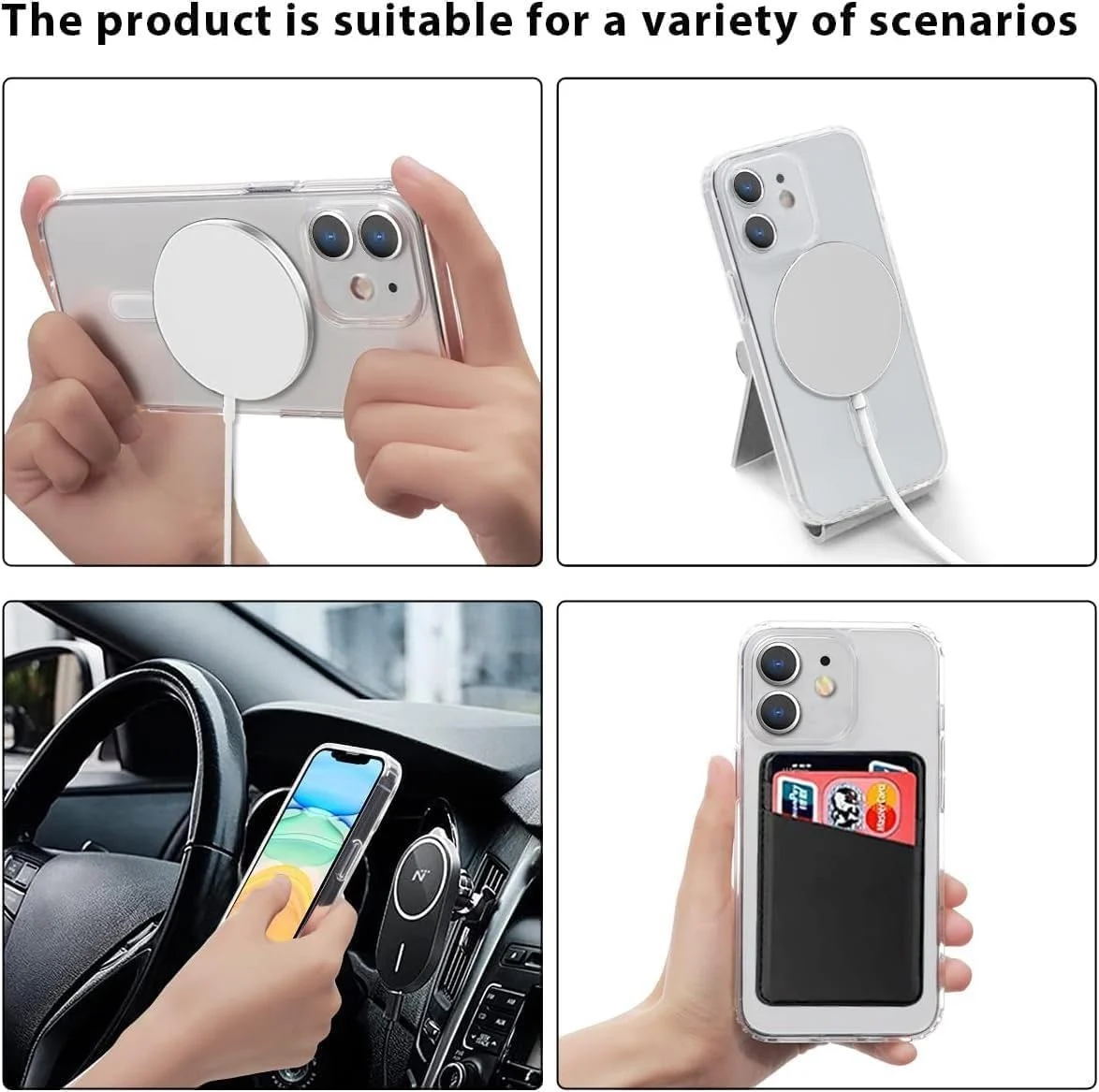 DL3 Mobilak for iPhone 11 (6.1 Inch) Case [Compatible with MagSafe] [Strong Magnet] [Non-Yellowing] Magnetic Slim Thin Bumper Phone Cover, Lightweight, and Durable - Clear