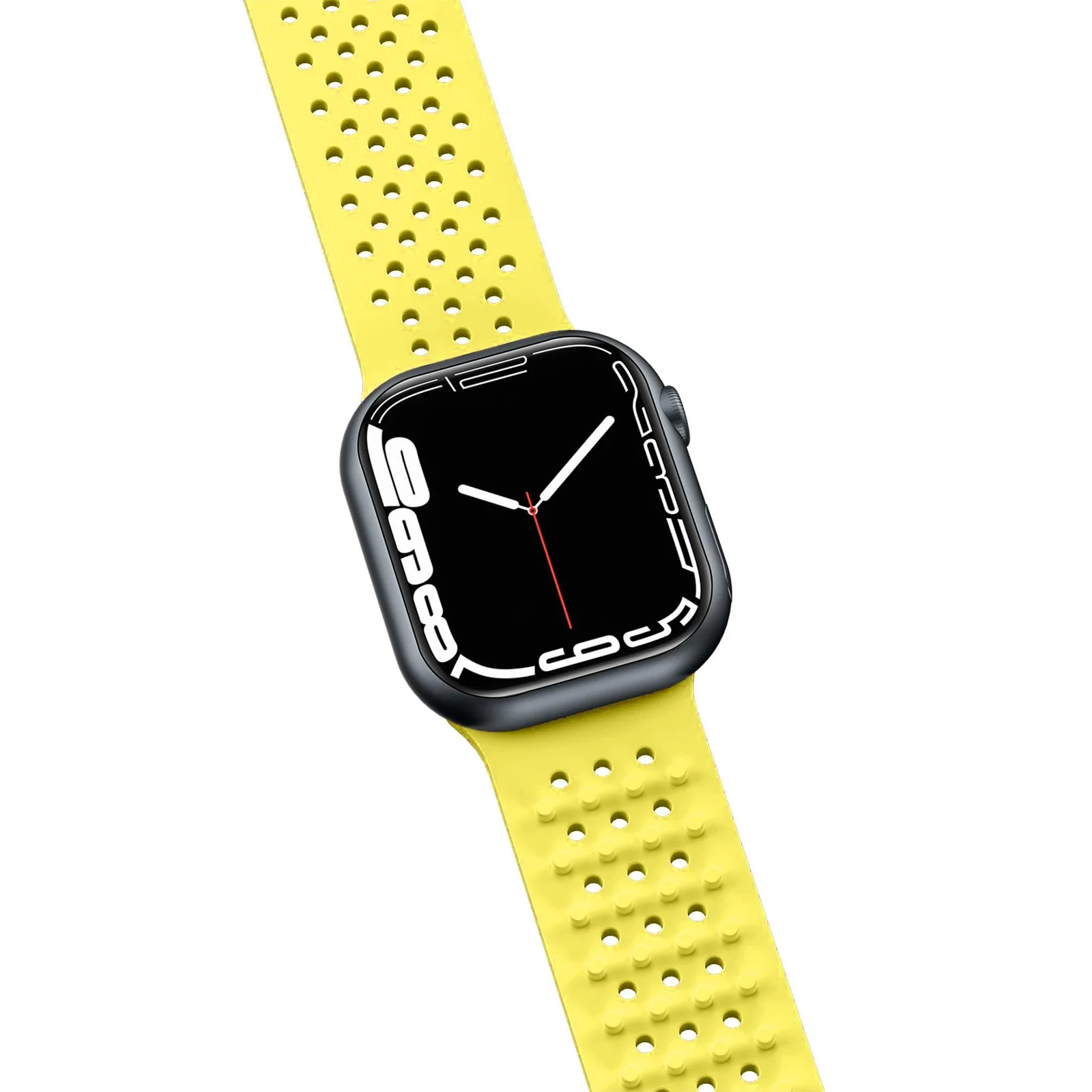 DL3 Mobilak Soft Silicone Band For Apple Watch Ultra Bands 49mm 45mm 44mm 42mm, Sport Replacement Wristband No Clasps for iWatch Series 8 ultra 7 6 5 4 SE 3 2 Women Men, Waterproof Strap - Yellow