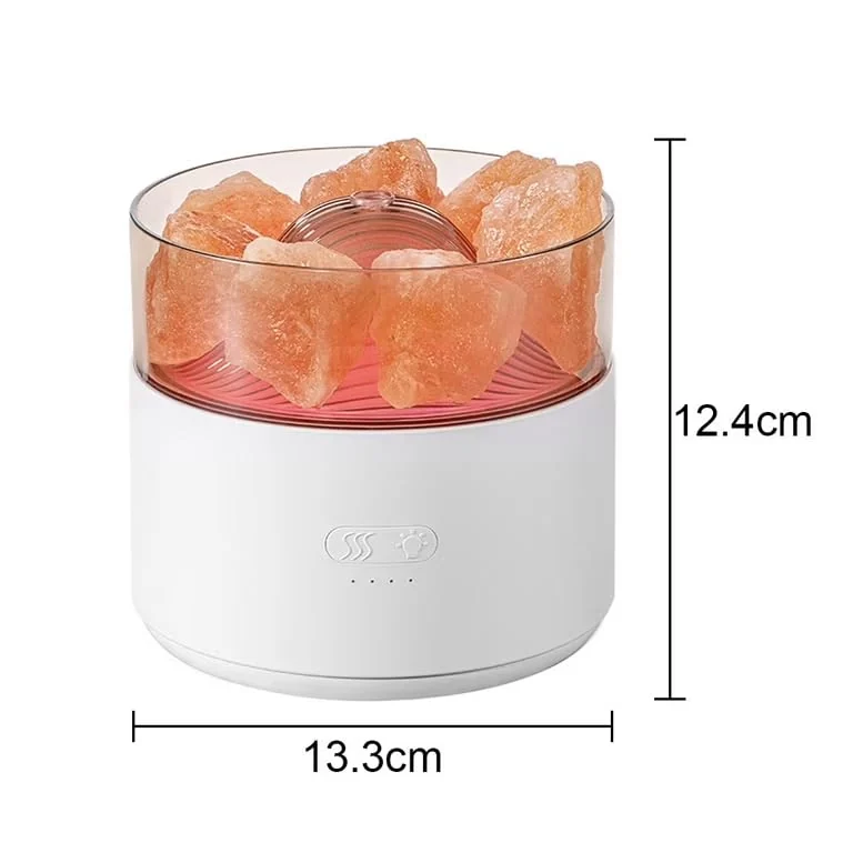 DL3 Mobilak Ultrasonic Salt Stone Aromatherapy Diffuser, 200ML Cool Mist Humidifier Essential Oil Diffuser Aroma Oils Diffuser Humidifier with Colorful Light for Office / Living Room / - White