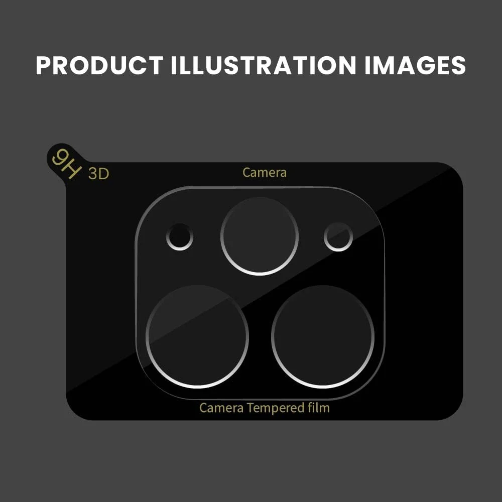 DL3 Mobilak Xiaomi Redmi 12 4G / Redmi Note 12R/Poco M6 Pro 5G Camera Lens Protector Tempered Glass Screen Protector HD [Full Coverage][Anti-Scratch] Drop Protection Ultra Clear/Thin Lens Case - Black