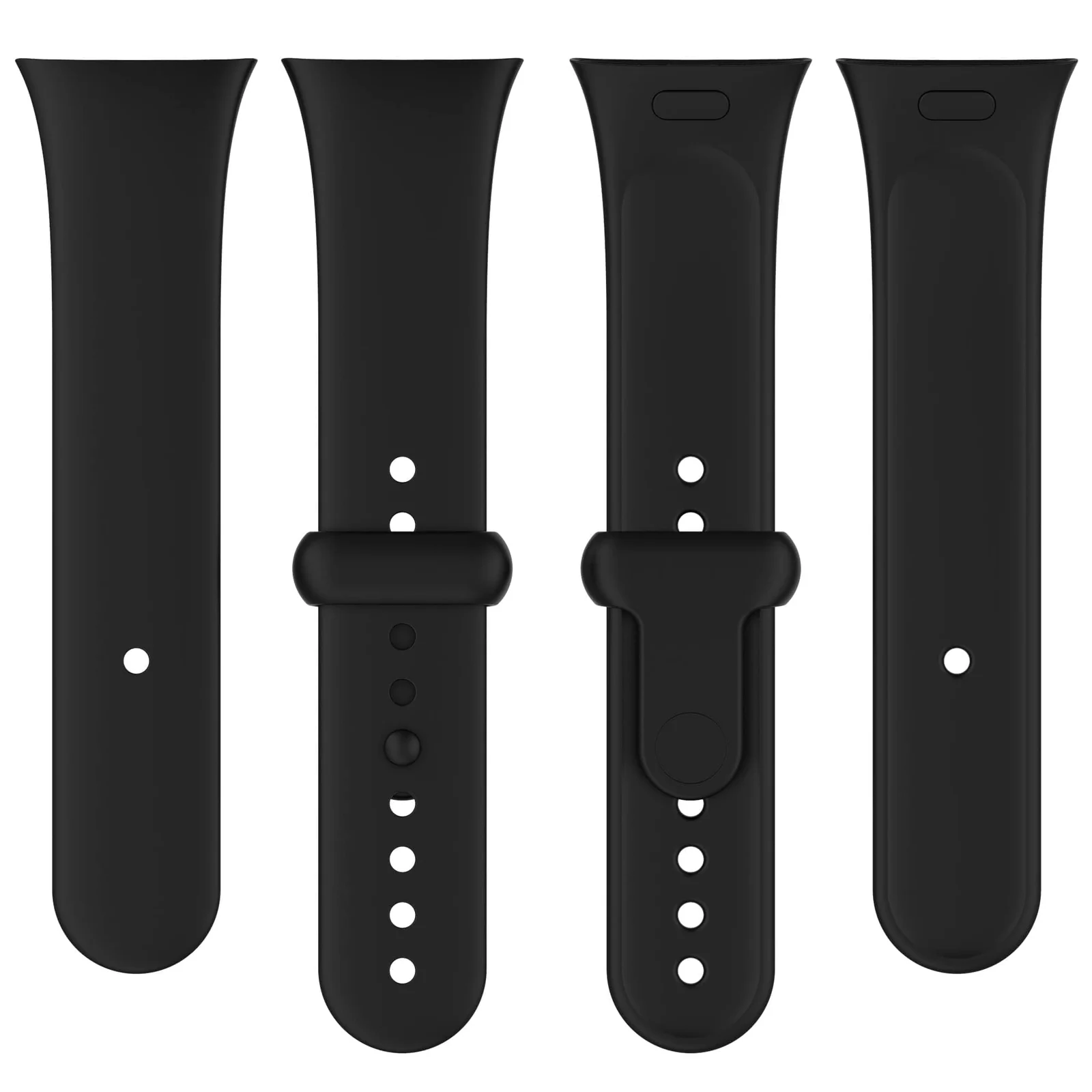 DL3 Mobilak Strap for Xiaomi Redmi Watch 3 Only, Soft Silicone Watch Band with Secure Buckle, Sport Replacement Wristband Bracelet Strap for Men & Women - Black