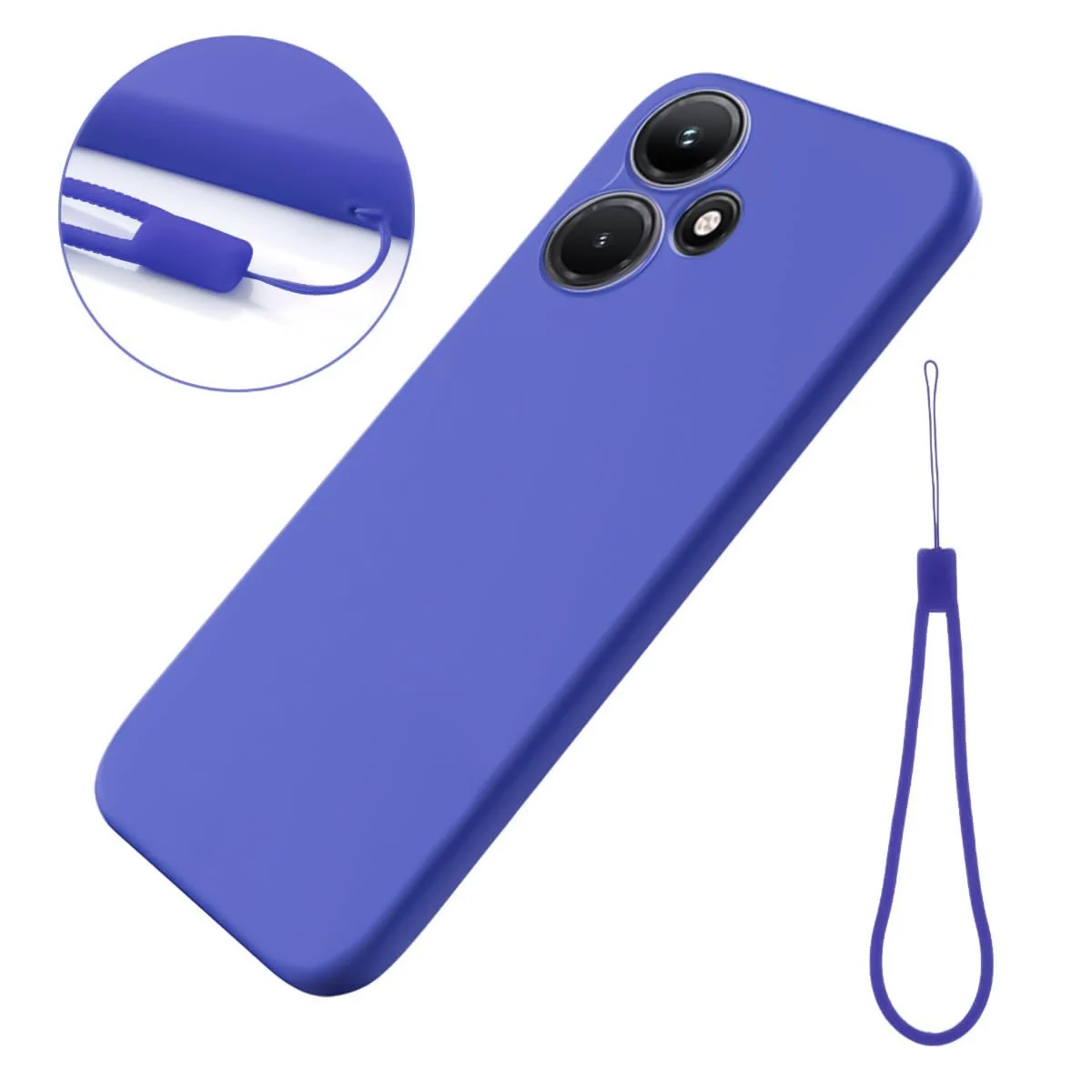 DL3 Mobilak Liquid Silicone Protective Case with Soft Microfiber Lining with Full Camera Protection for Infinix Hot 30i - Light Blue