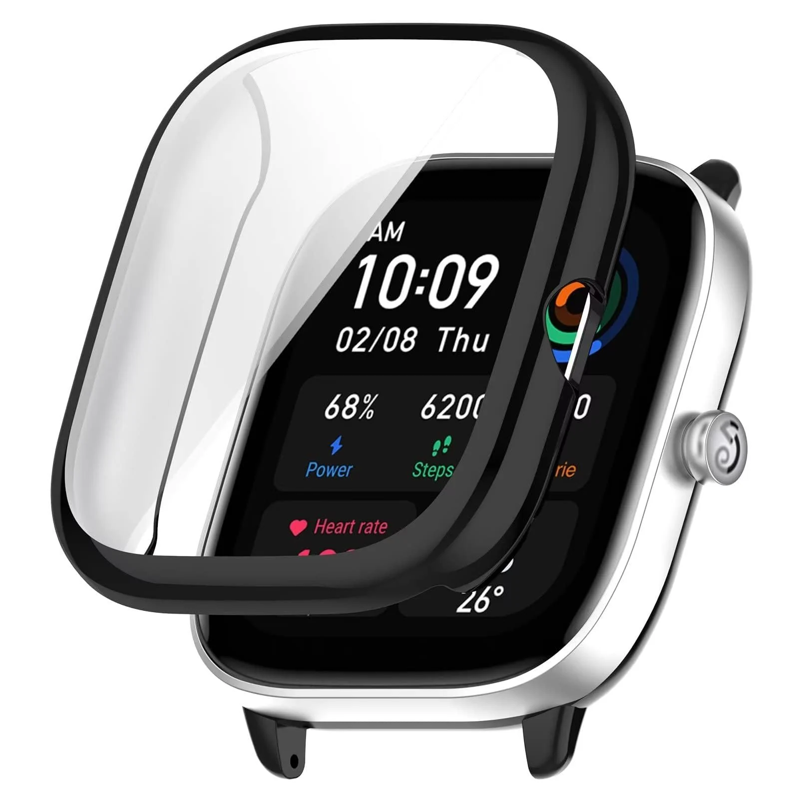 DL3 Mobilak Case Compatible with Amazfit GTS 4 Mini (Not for GTS4) Case All-Around Screen Protector Watch Soft TPU Shockproof Cover Slim Guard Thin Bumper Shell Protector