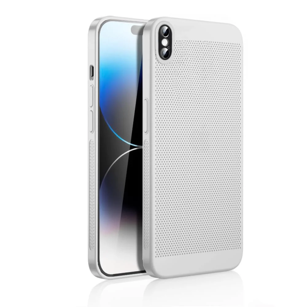DL3 Mobilak Heat-Dissipation Hard PC Case with Built-In Camera Lens Protector for iPhone X / iPhone XS - White
