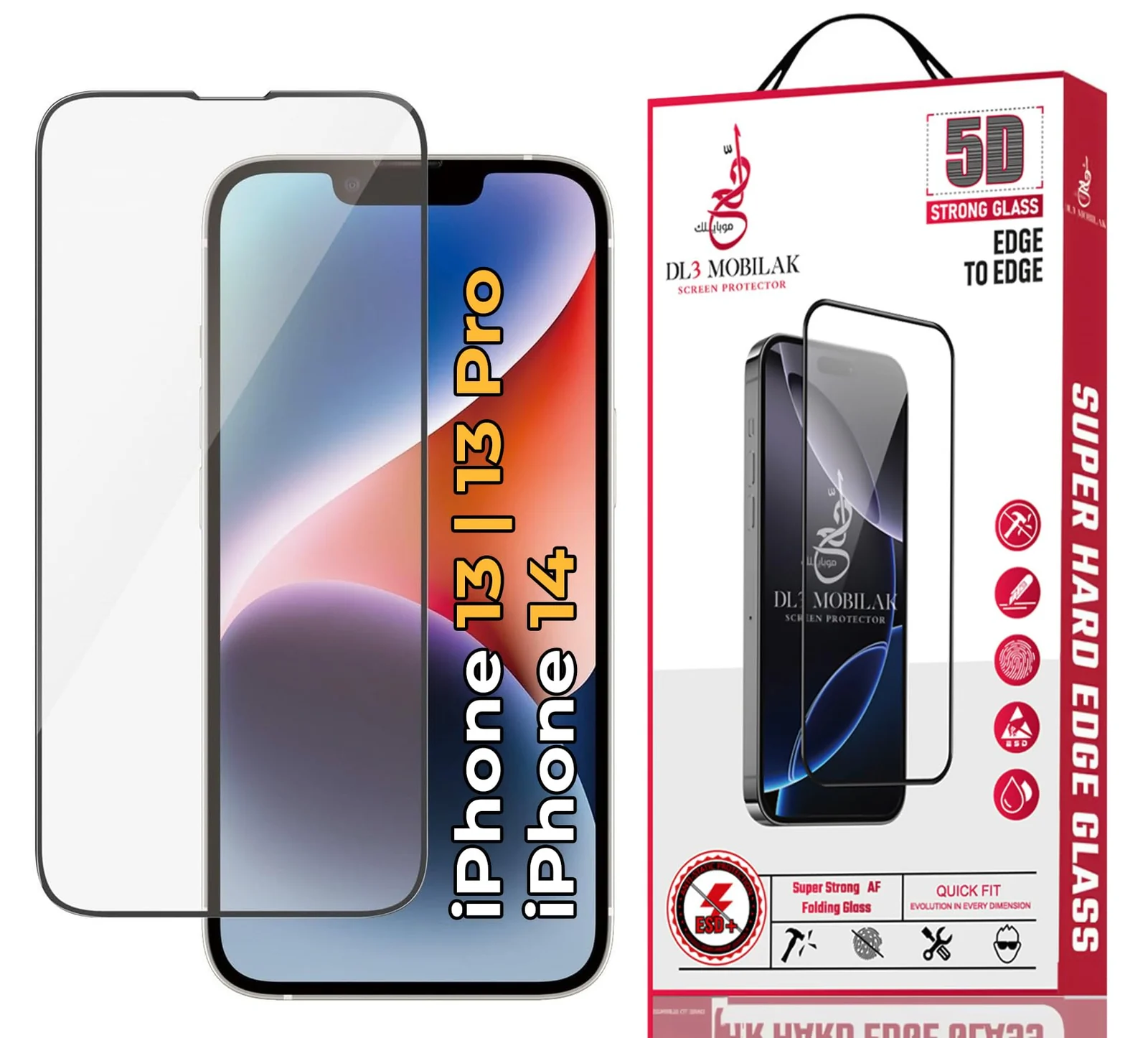 DL3 Mobilak for iPhone 14 / iPhone 13/13 Pro/iPhone 17e / iPhone 16e Tempered Glass Screen Protector, 9H Hardness Anti-Scratch Tempered Glass flim, Case Friendly, Anti-Scratch For