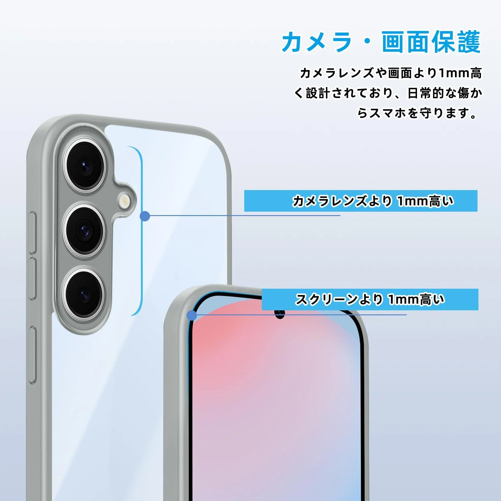 DL3 Mobilak Clear Protective Case for Samsung Galaxy A35 5G - Gray