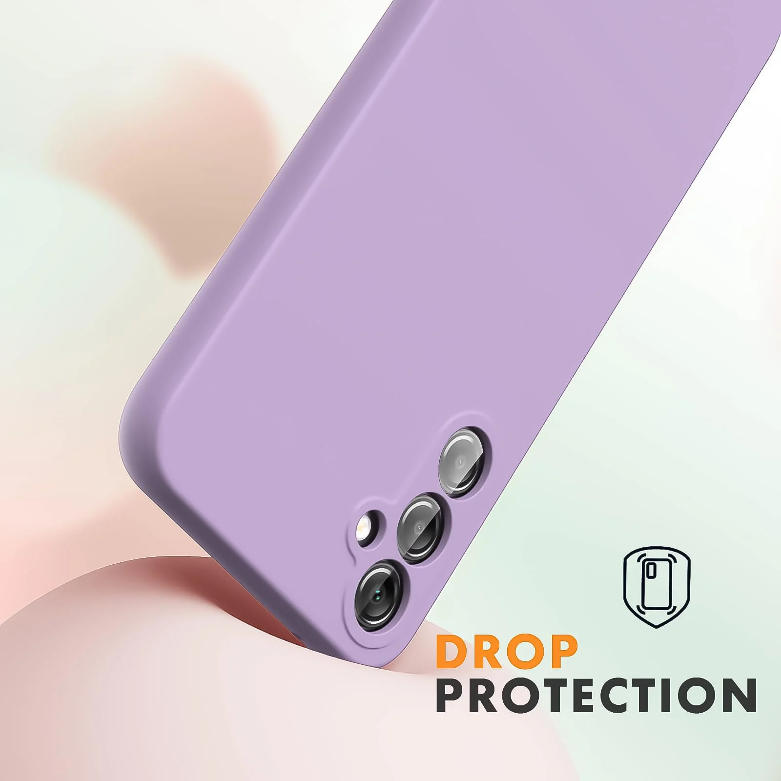 DL3 Mobilak Silicone Protective Case for Samsung Galaxy A24 4G, Shock-absorbing protection, Scratch-resistant surface, Soft microfiber lining - Lavender