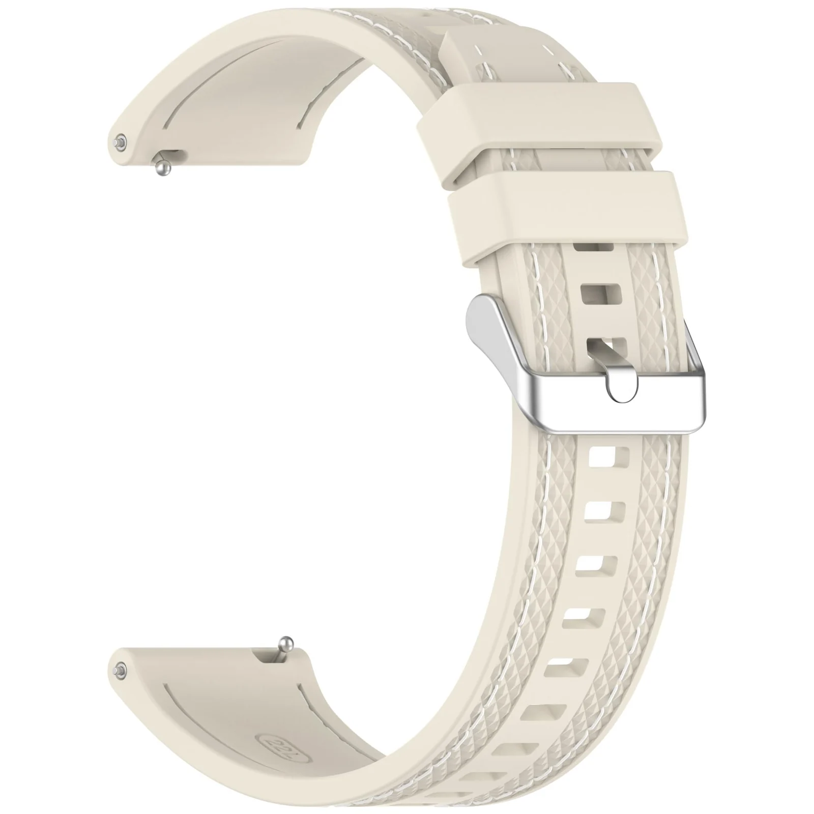 DL3 Mobilak 22mm Rubber Strap Compatible with Huawei Watch GT5 46mm/GT 5 Pro 46mm/ GT4 46mm/GT 3 Pro, Soft Durable Bracelet Nylon Silicone Replacement Band for Huawei Watch 4 Pro/Watch 3 - Starlight