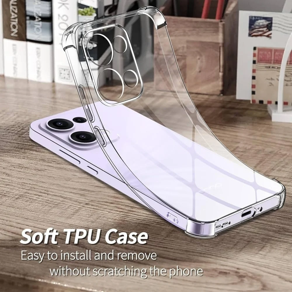 DL3 Mobilak Clear TPU Case for OPPO Reno 13 5G, Camera protection, Shock-absorbing protection, Scratch-resistant surface - Clear
